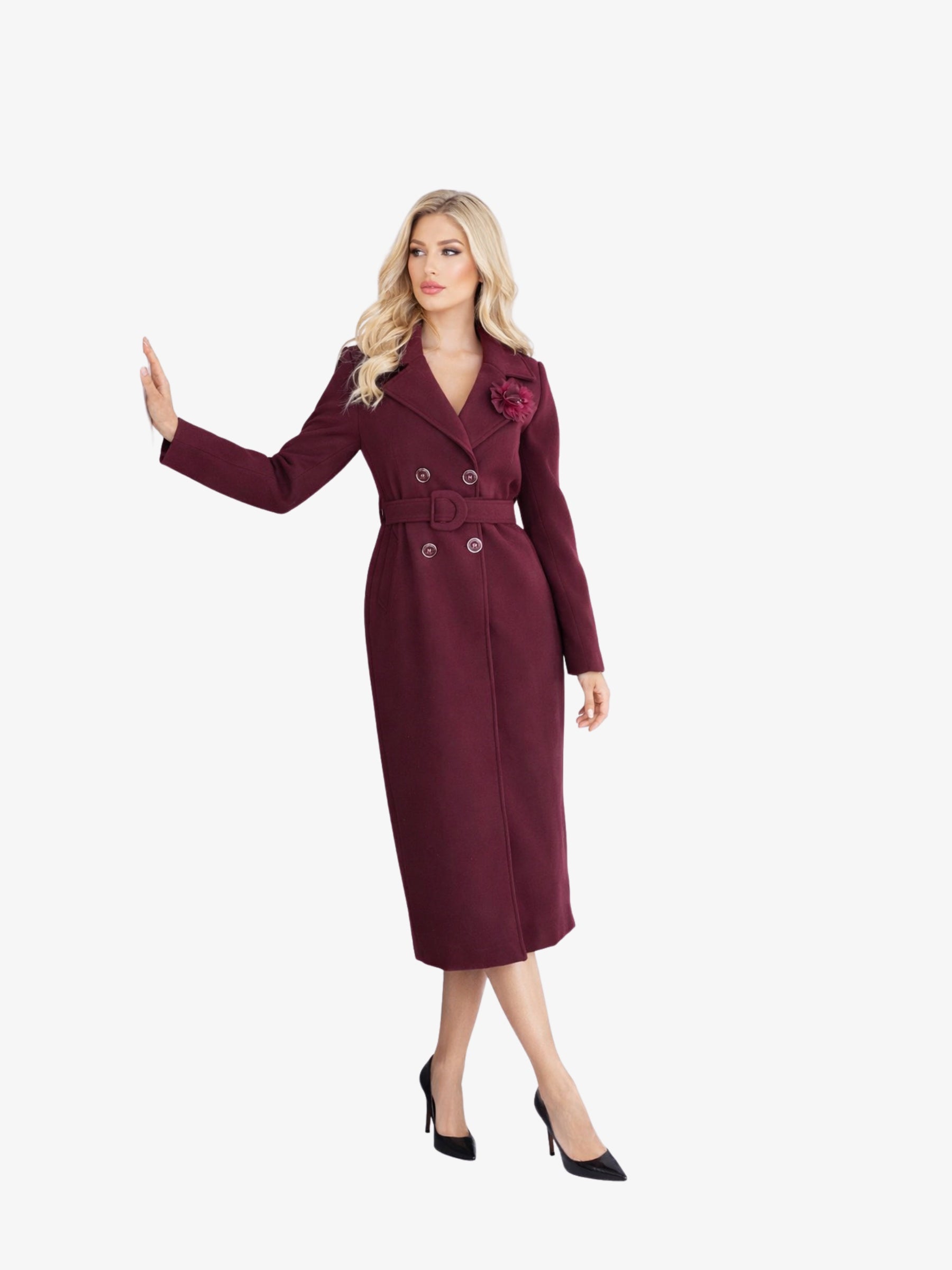 Palton "Royal Betty", Burgundy