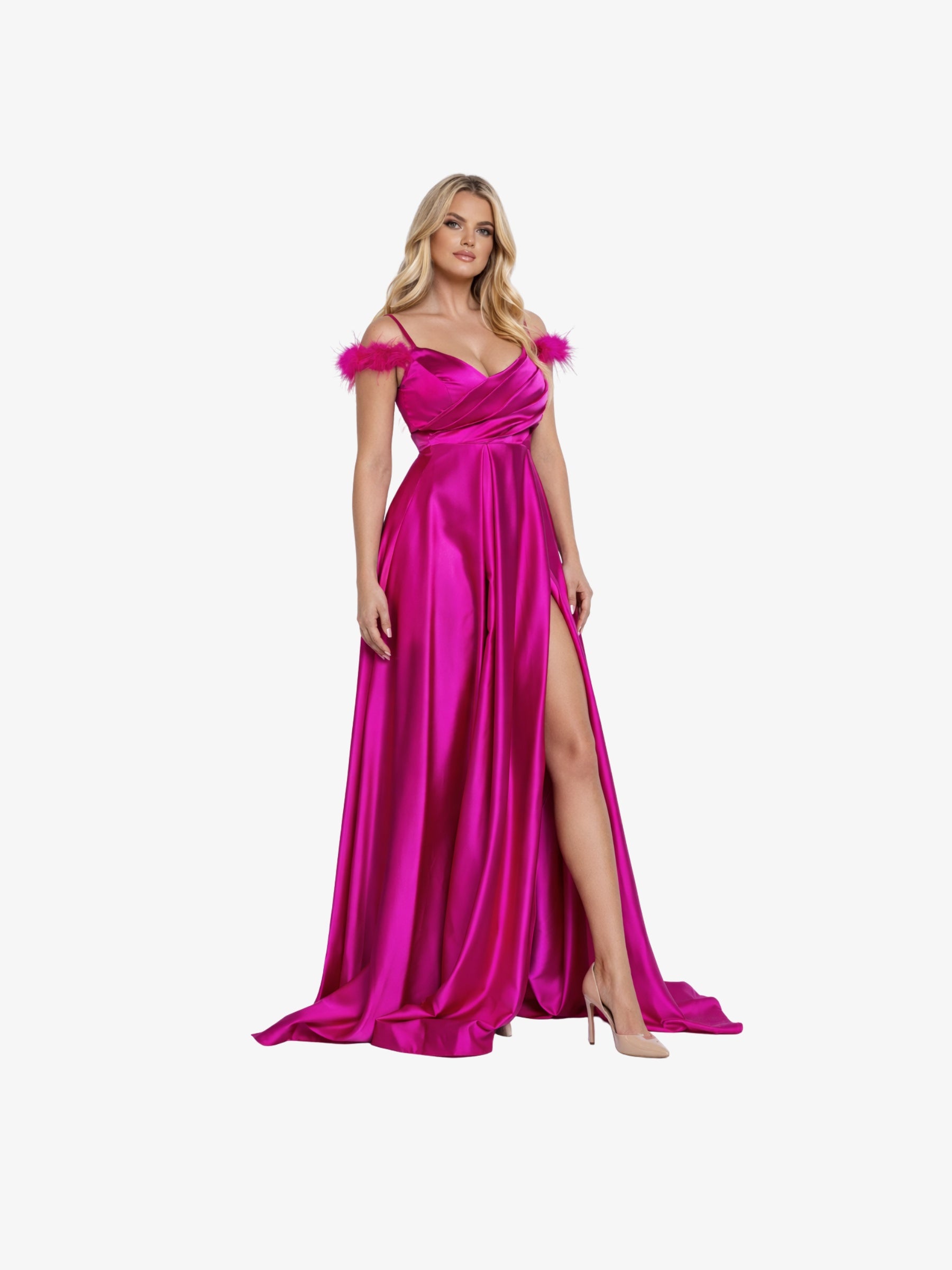 Rochie Lunga "Aya", Fucsia