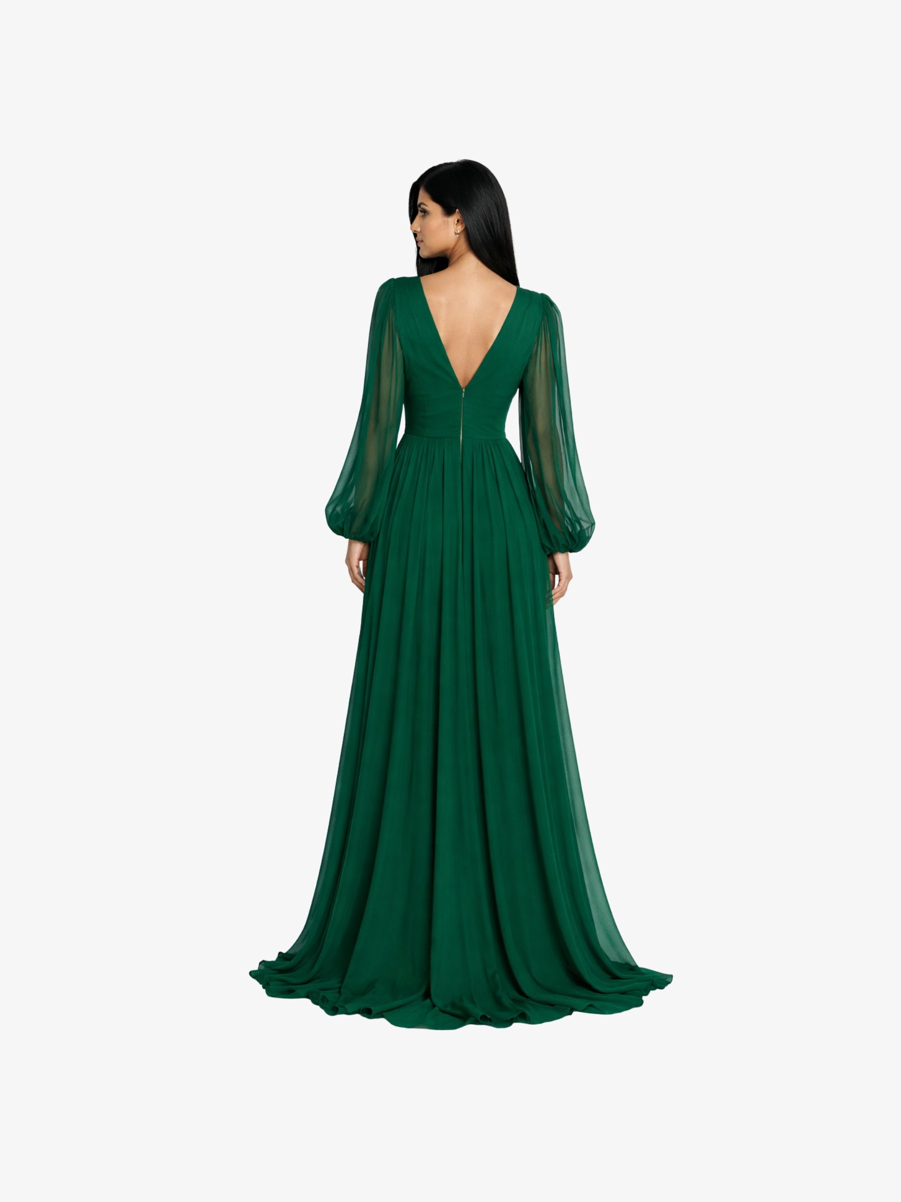 Rochie Lunga " Cassandra", Verde