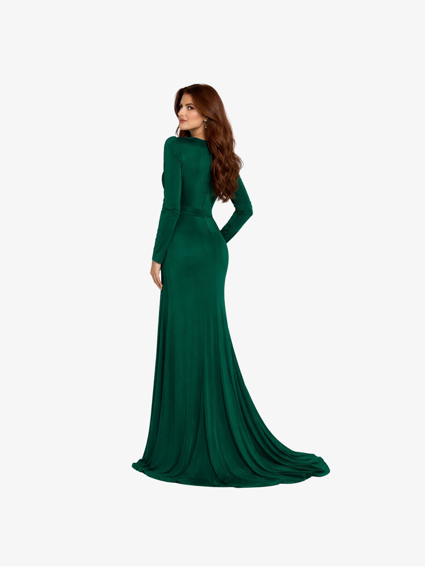 Rochie Lunga cu Trena "Ayda", Verde