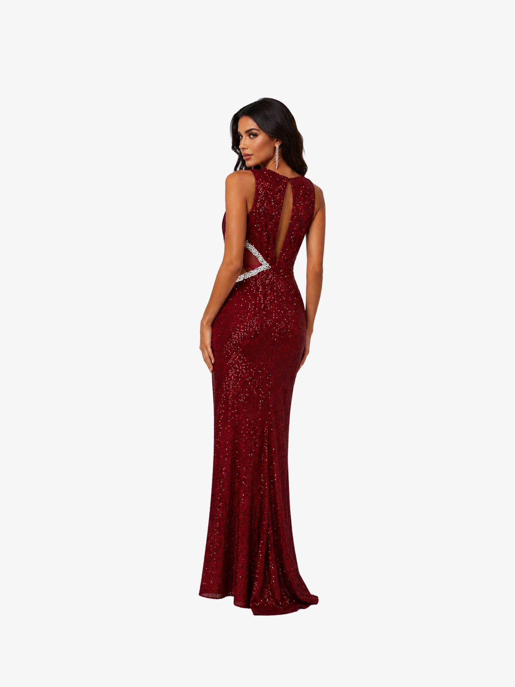 Rochie Lunga "Vera", Burgundy