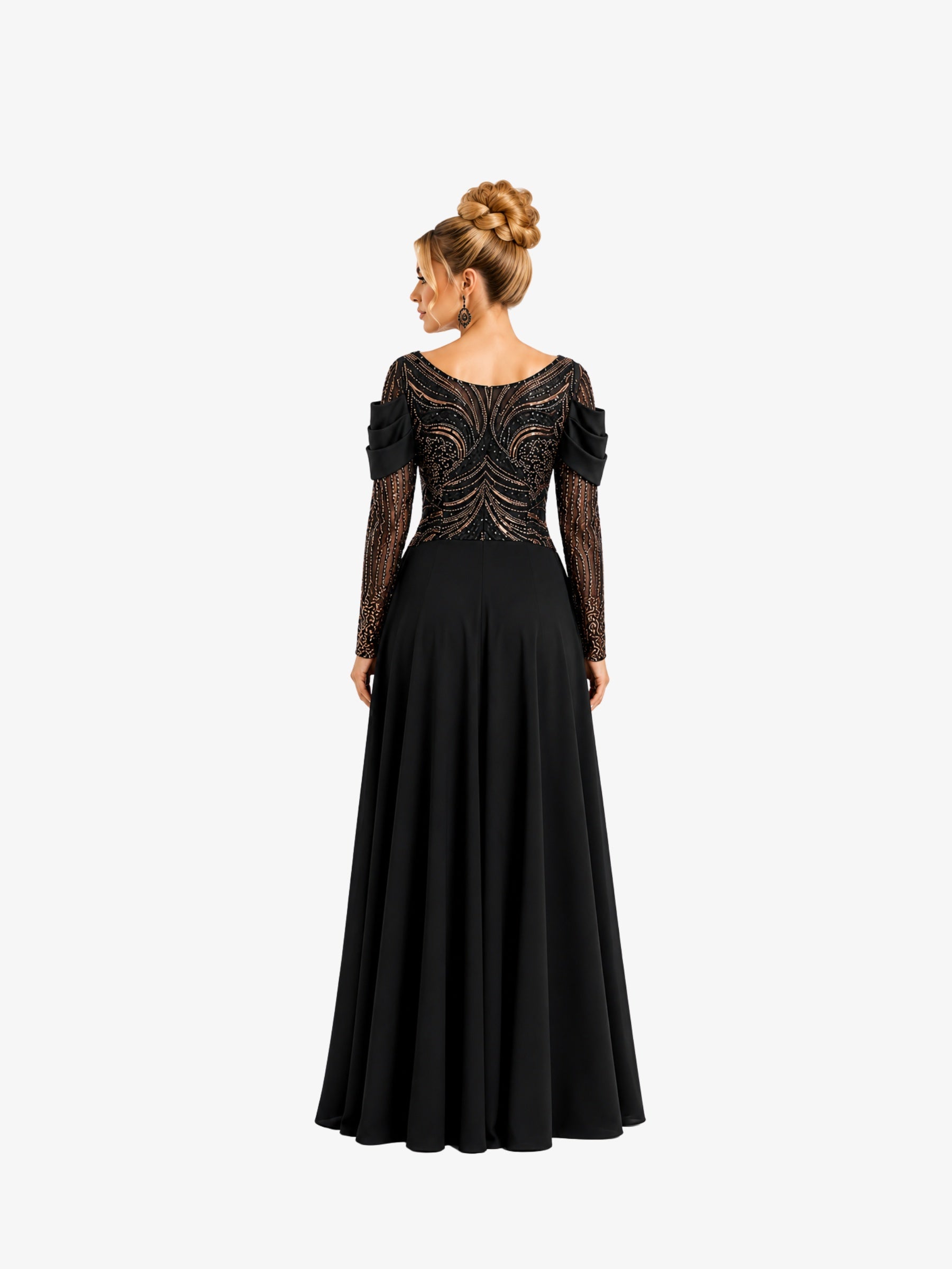 Rochie Lunga "Hecuba", Negru