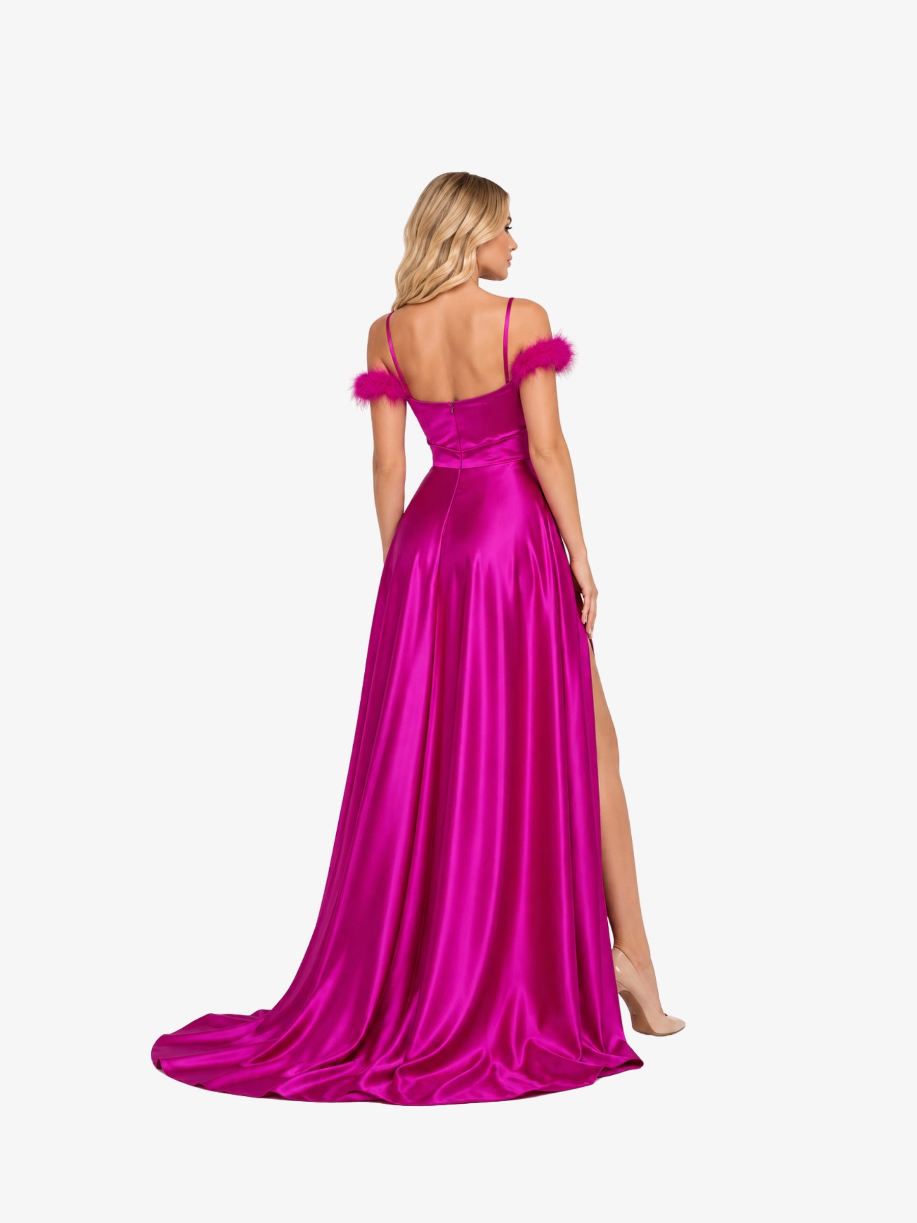 Rochie Lunga "Aya", Fucsia