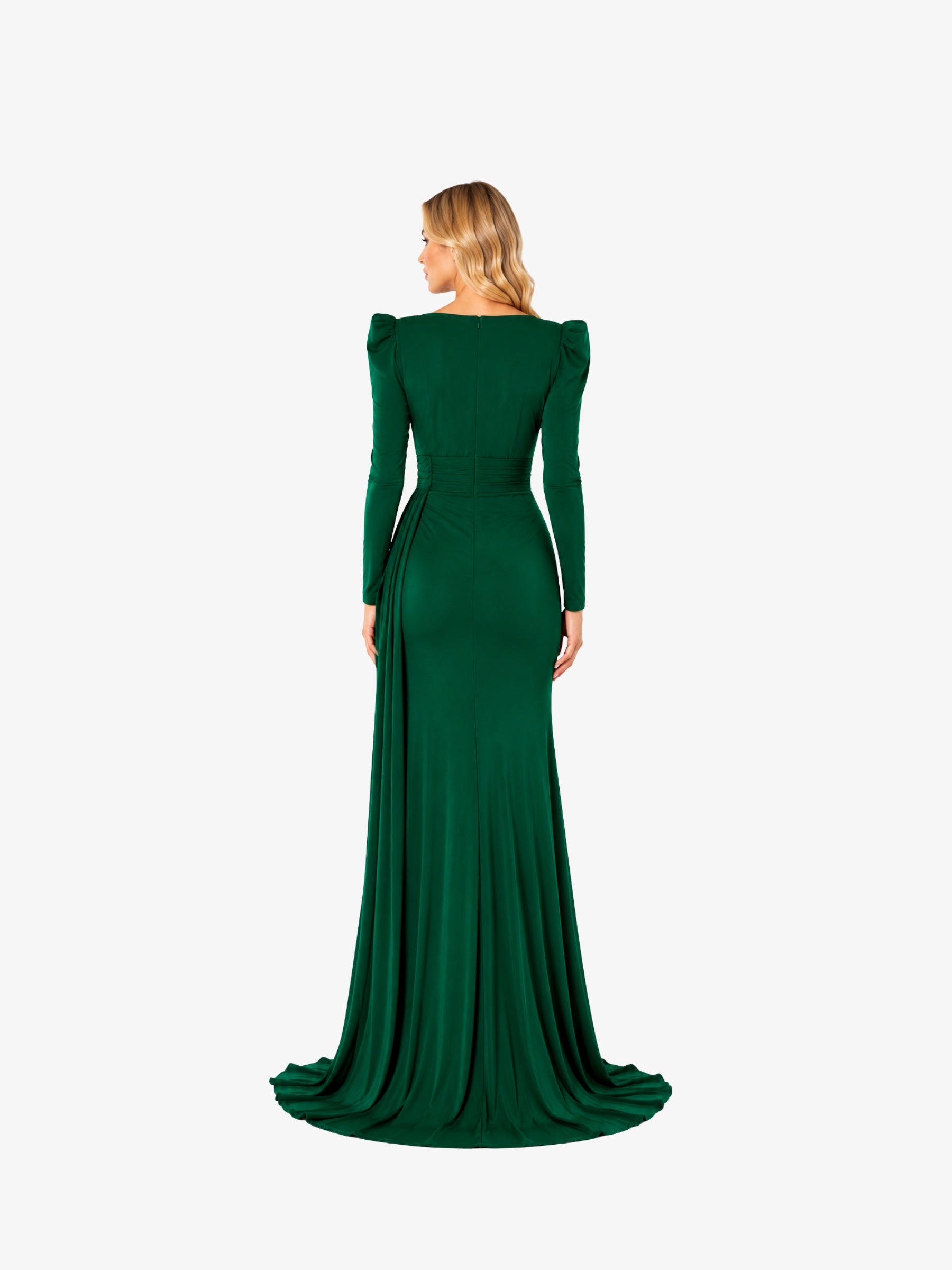 Rochie Lunga cu Trena "Ayda", Verde