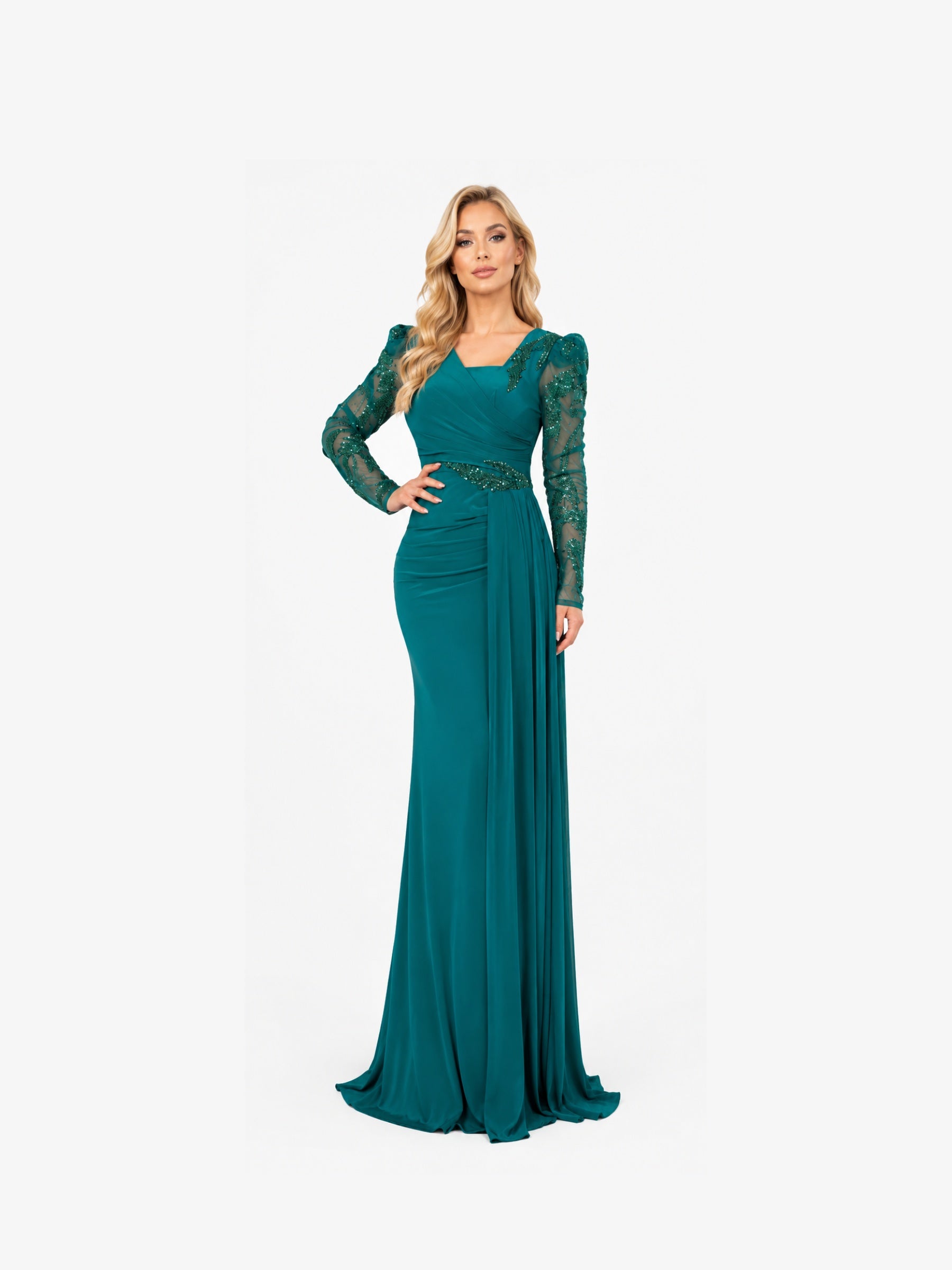 Rochie Lunga "Alezeea", Verde