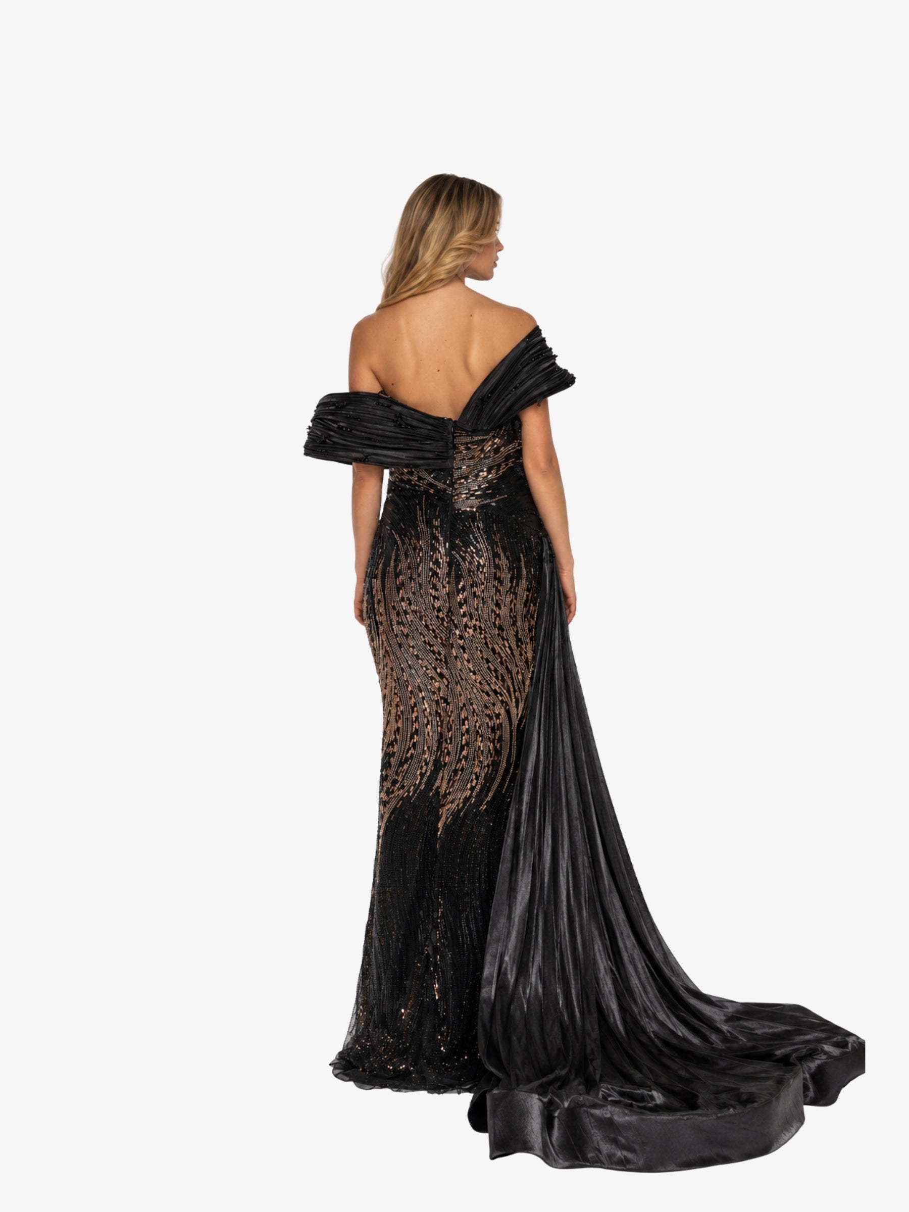 Rochie Lunga "Anemona Luxury", Neagra