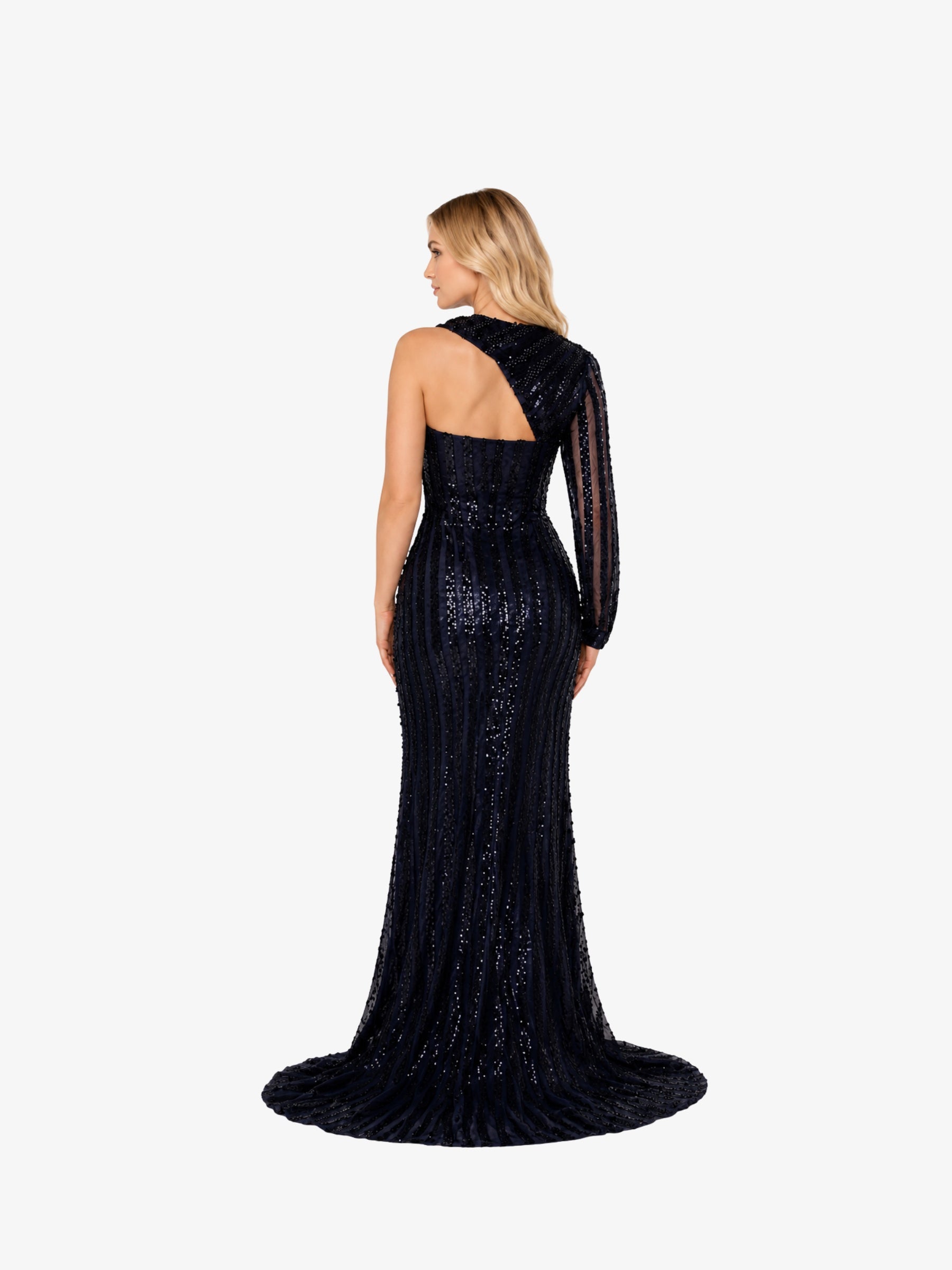 Rochie Lunga "Ingrid", Albastru Inchis