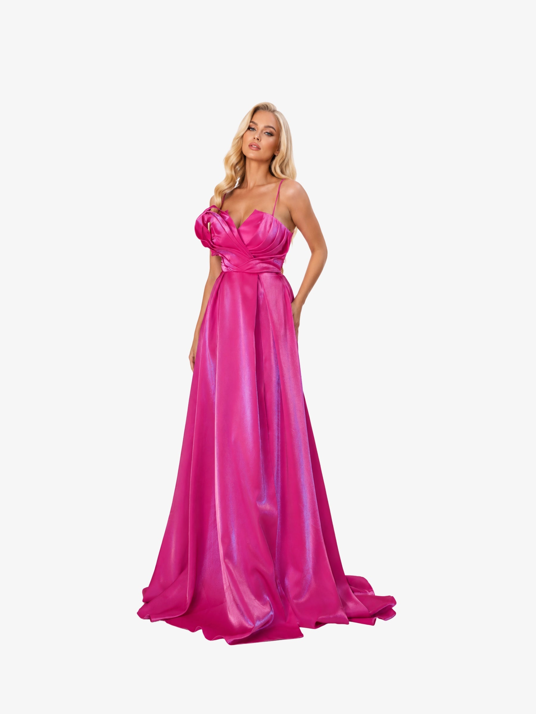 Rochie Lunga “Casy”, Fucsia