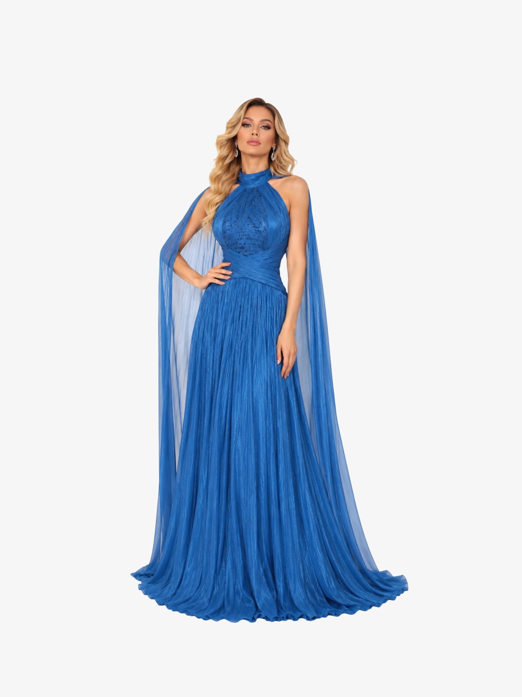 Rochie Lunga “Agatha”, Albastru