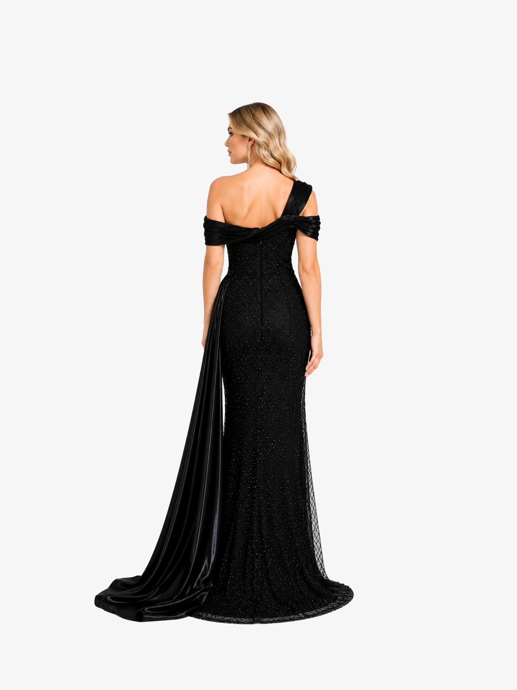 Rochie Lunga "Leyla Royale", Negru