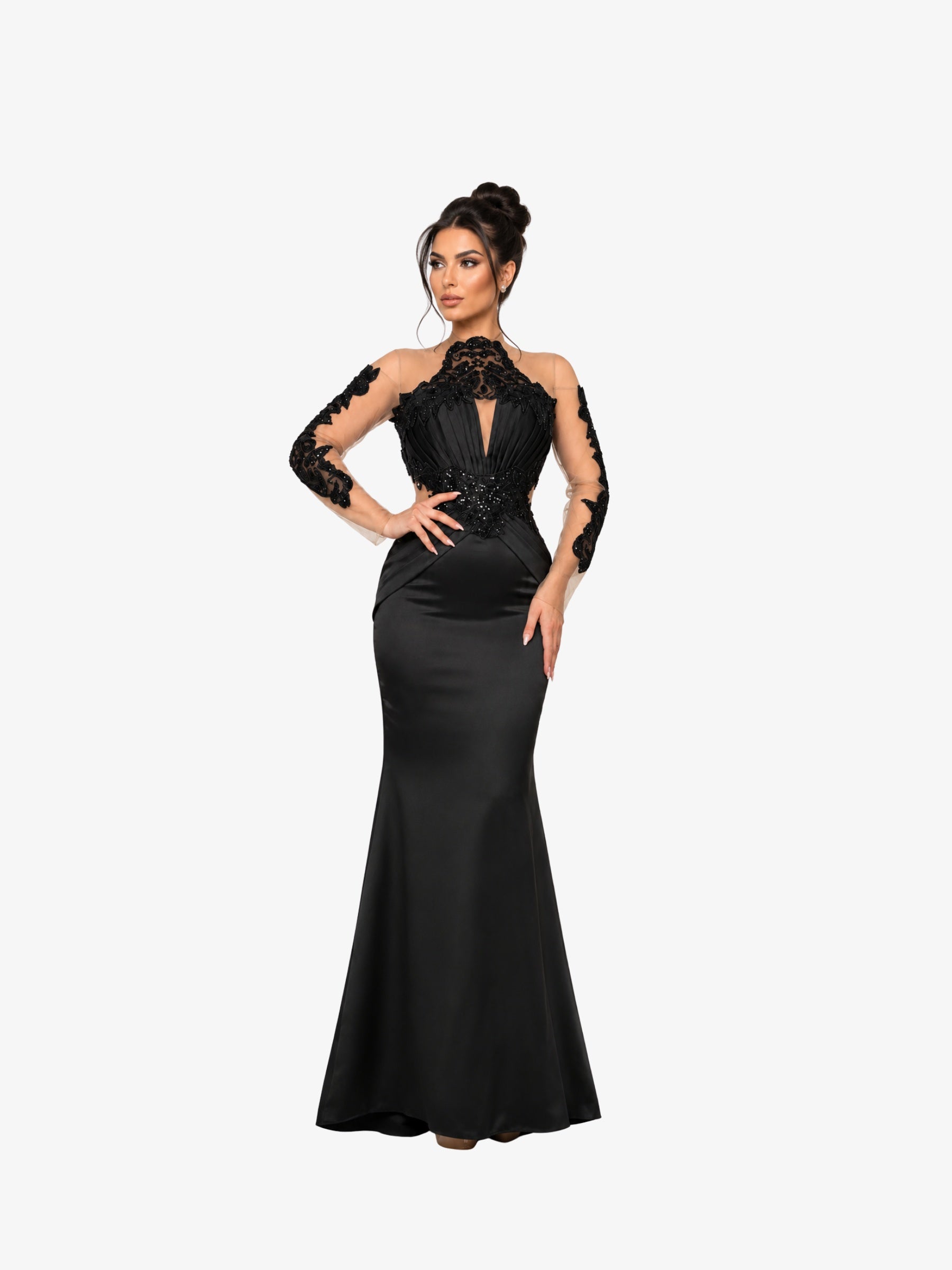 Rochie Lunga "Azira", Negru