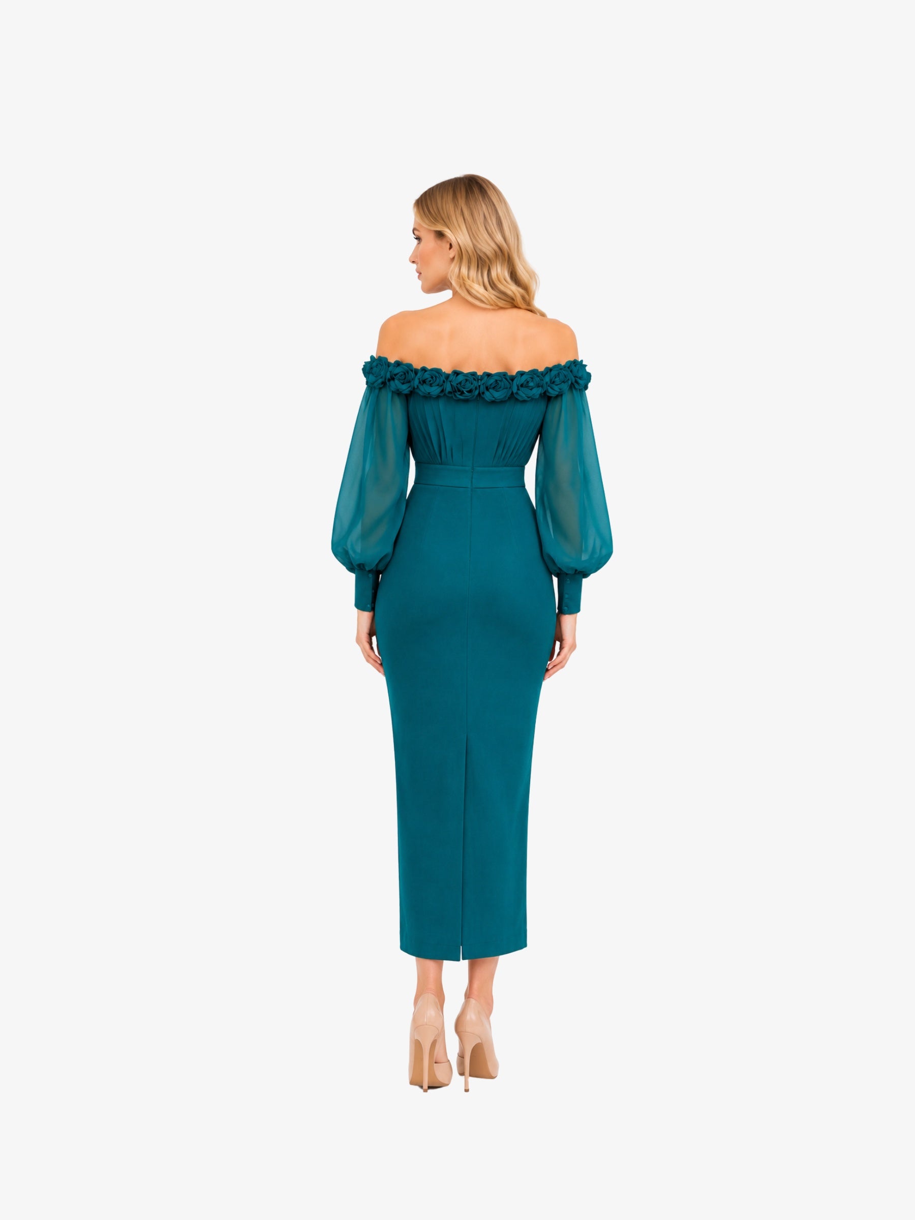 Rochie Midi “Alma”, Verde