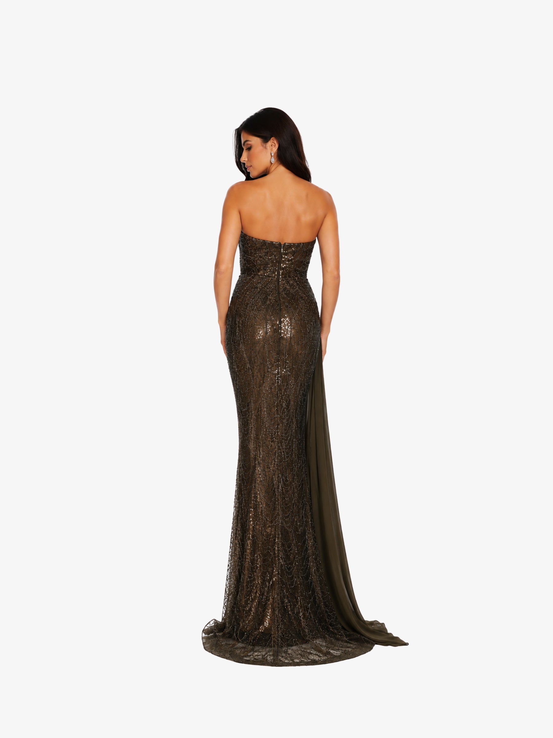 Rochie Luxury “Farya”, Verde Oliv Inchis