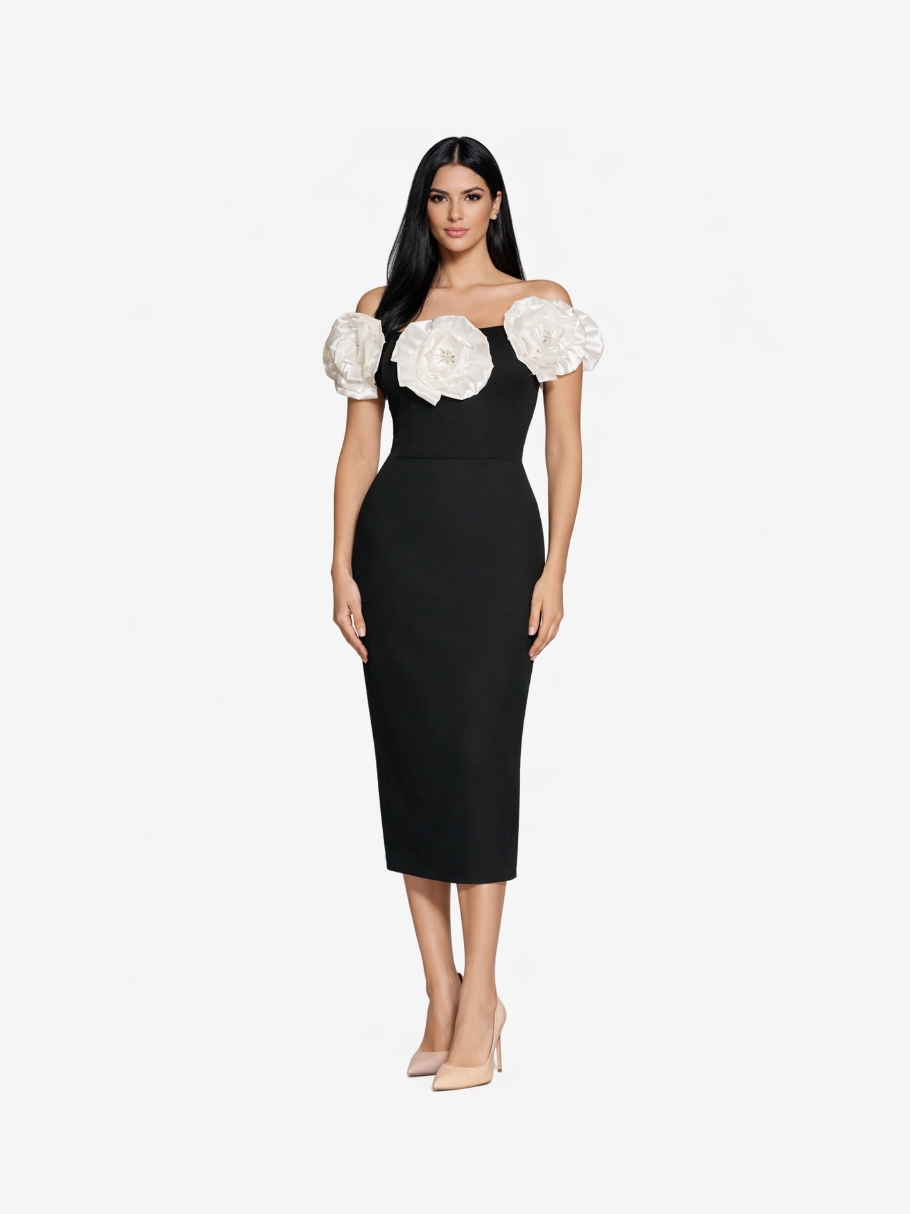 Rochie Midi “Gretta”, Alb