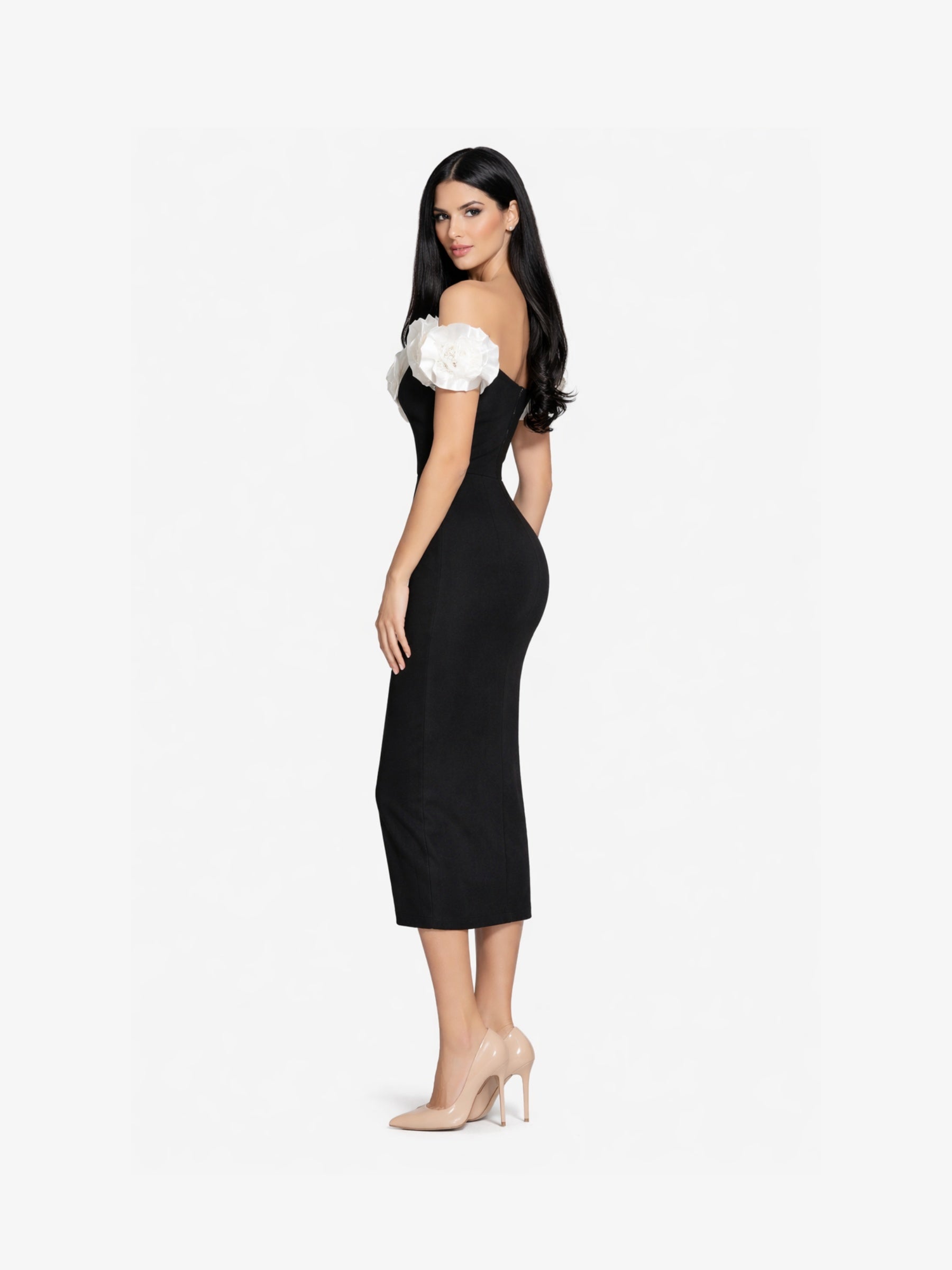 Rochie Midi “Gretta”, Alb