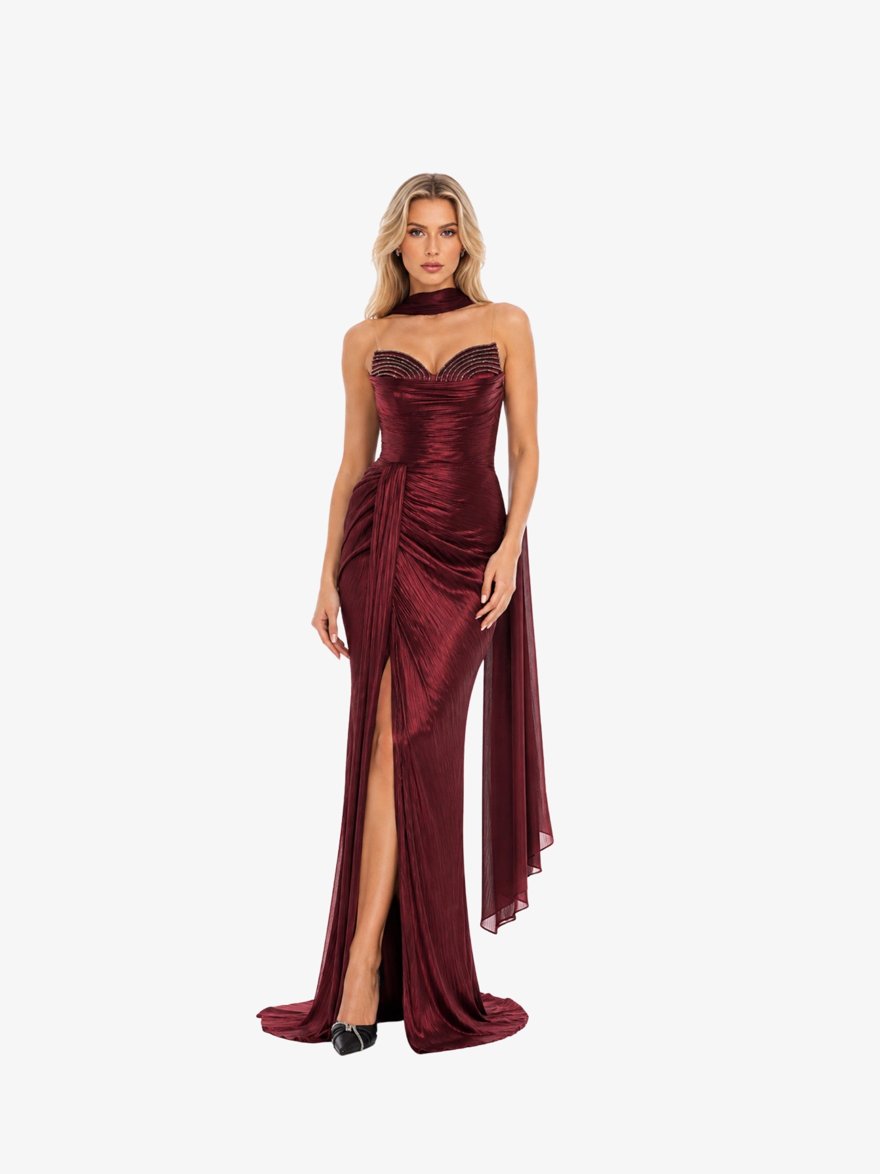 Rochie Eleganta “Merlot”, Burgundy