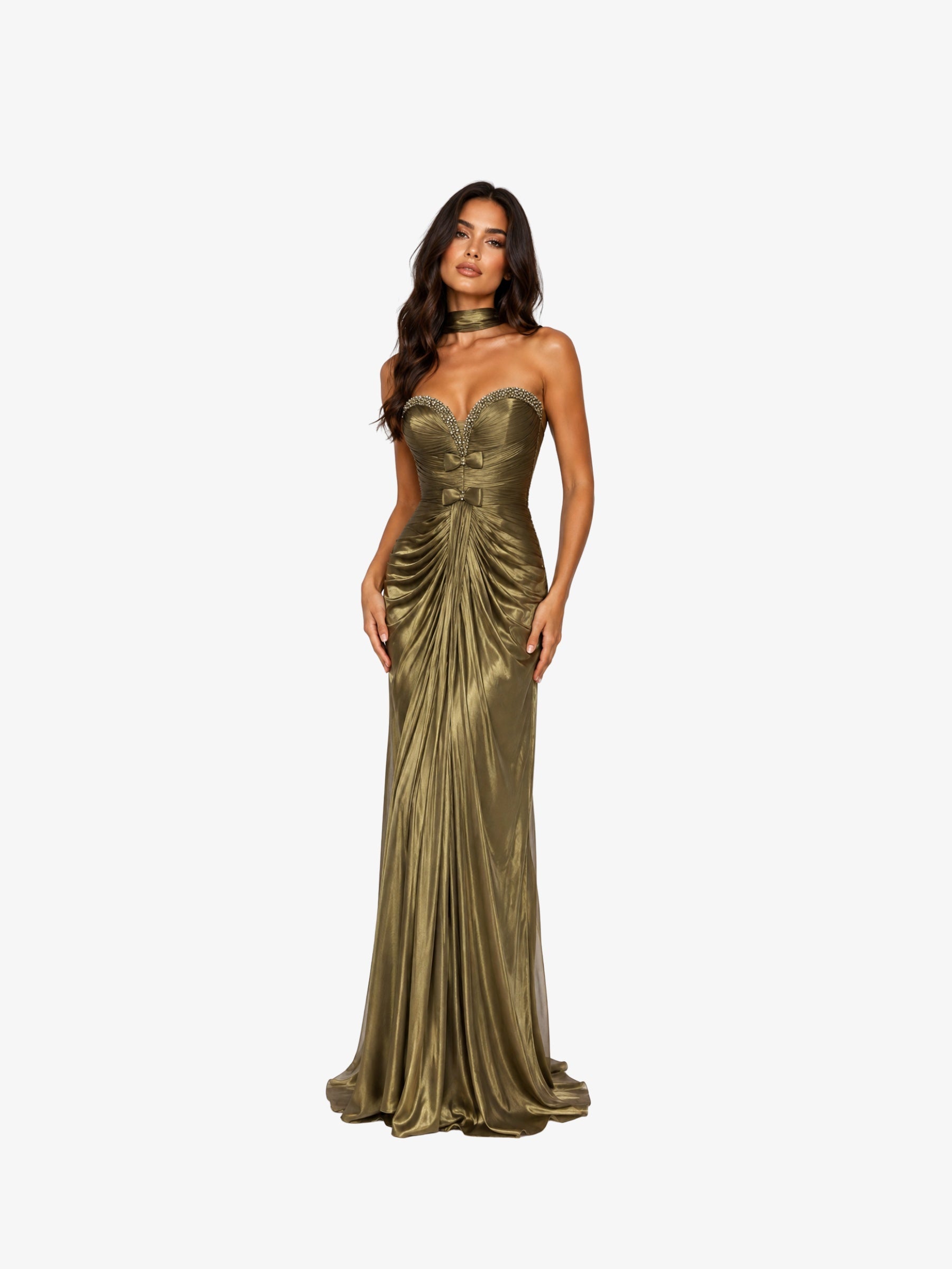 Rochie Eleganta “Estella”, Verde Sticla
