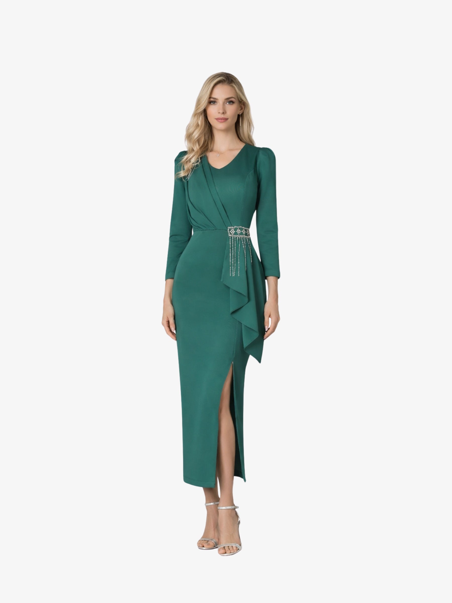 Rochie Midi “Poena”, Verde