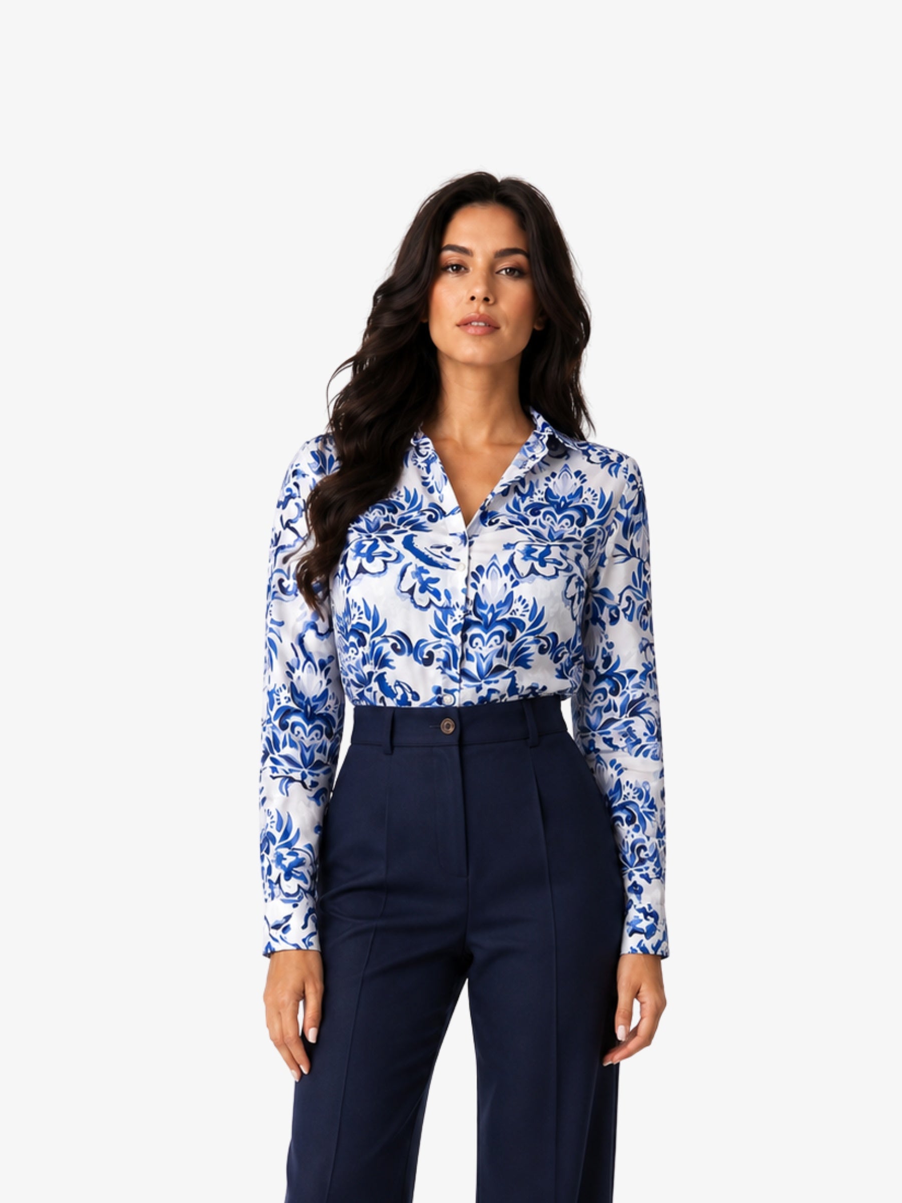 Camasa Eleganta “Dolce Fiori”, Albastru