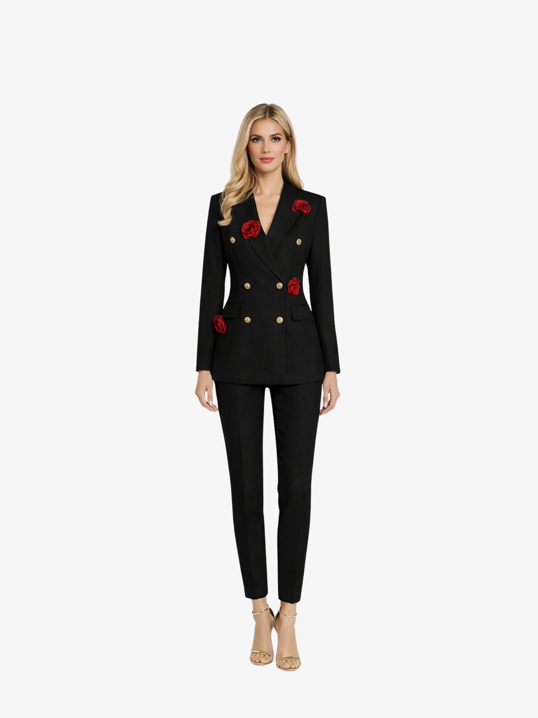 Costum Elegant “Cellia”, Negru