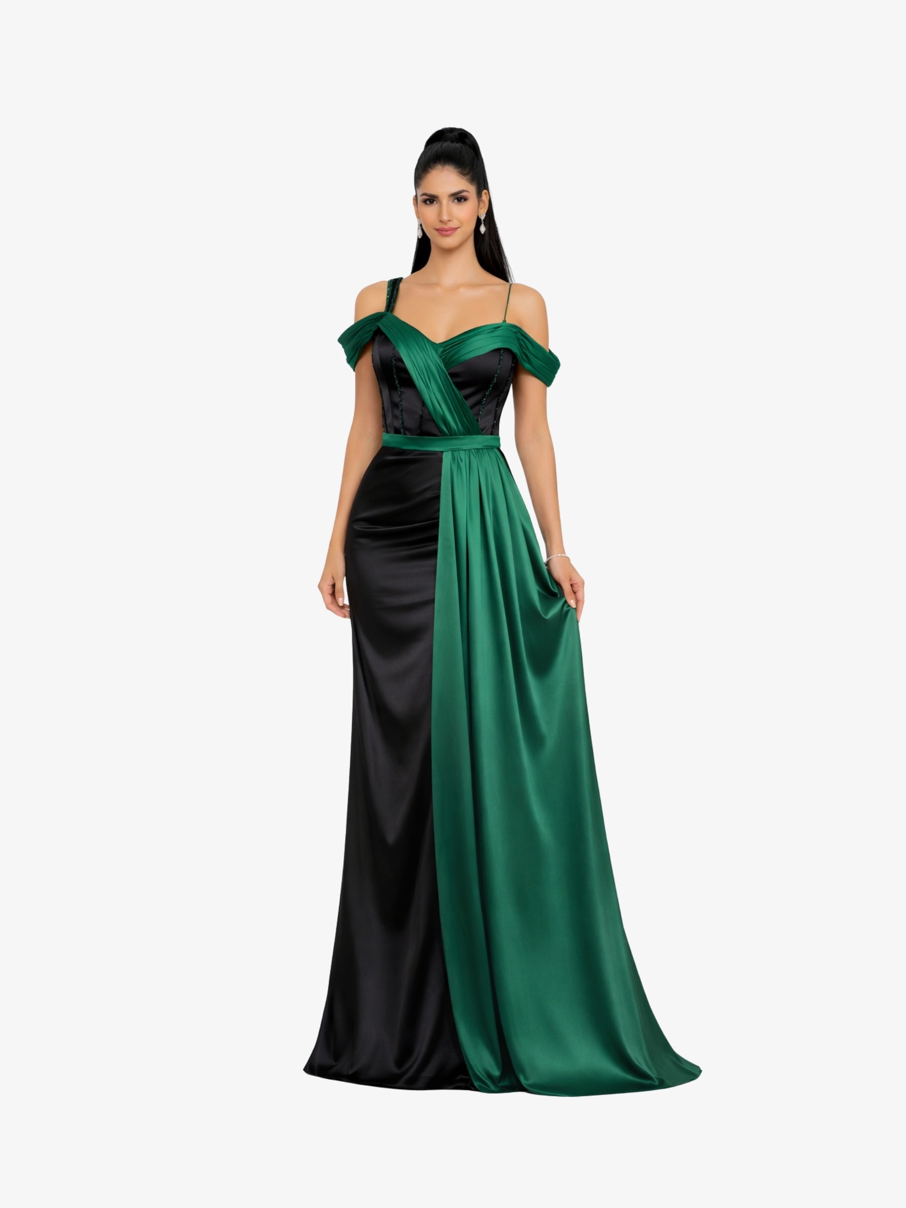 Rochie Lunga “Abiya”, Verde