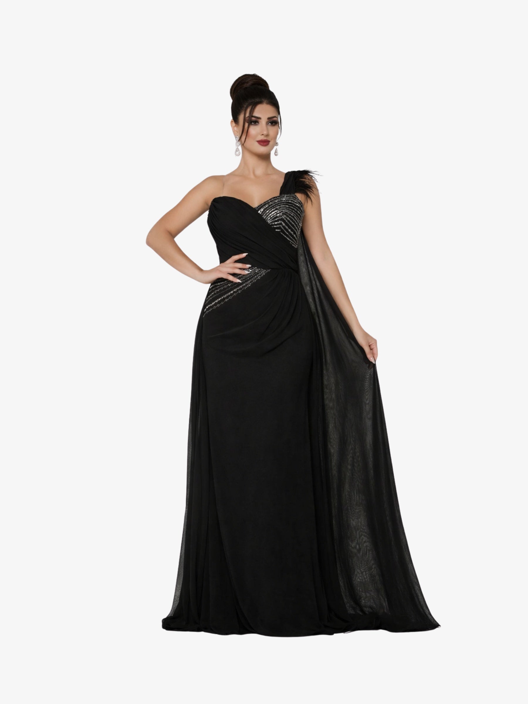 Rochie Lunga “Abla”, Negru