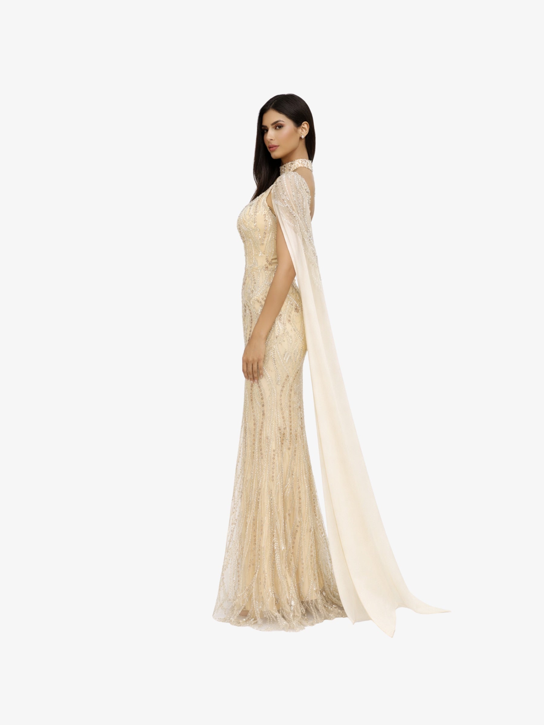 Rochie Lunga “Kadija”, Bej