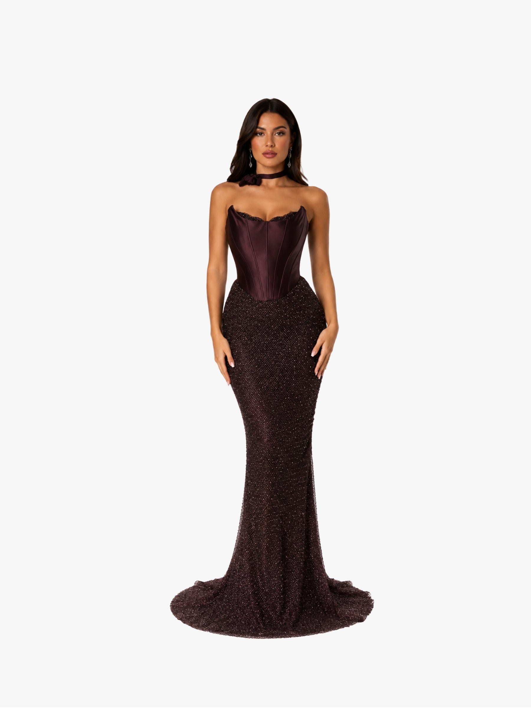 Rochie Eleganta “Marisol”, Maro cu pietre