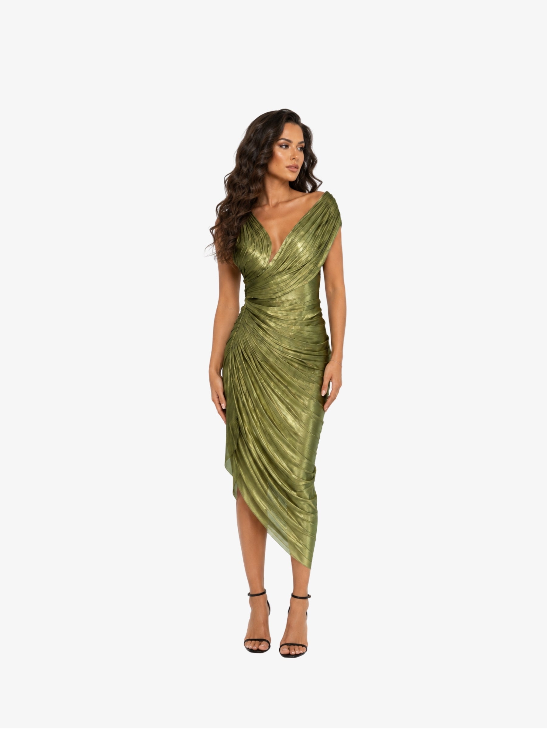Rochie Midi, “Calypso”, Verde