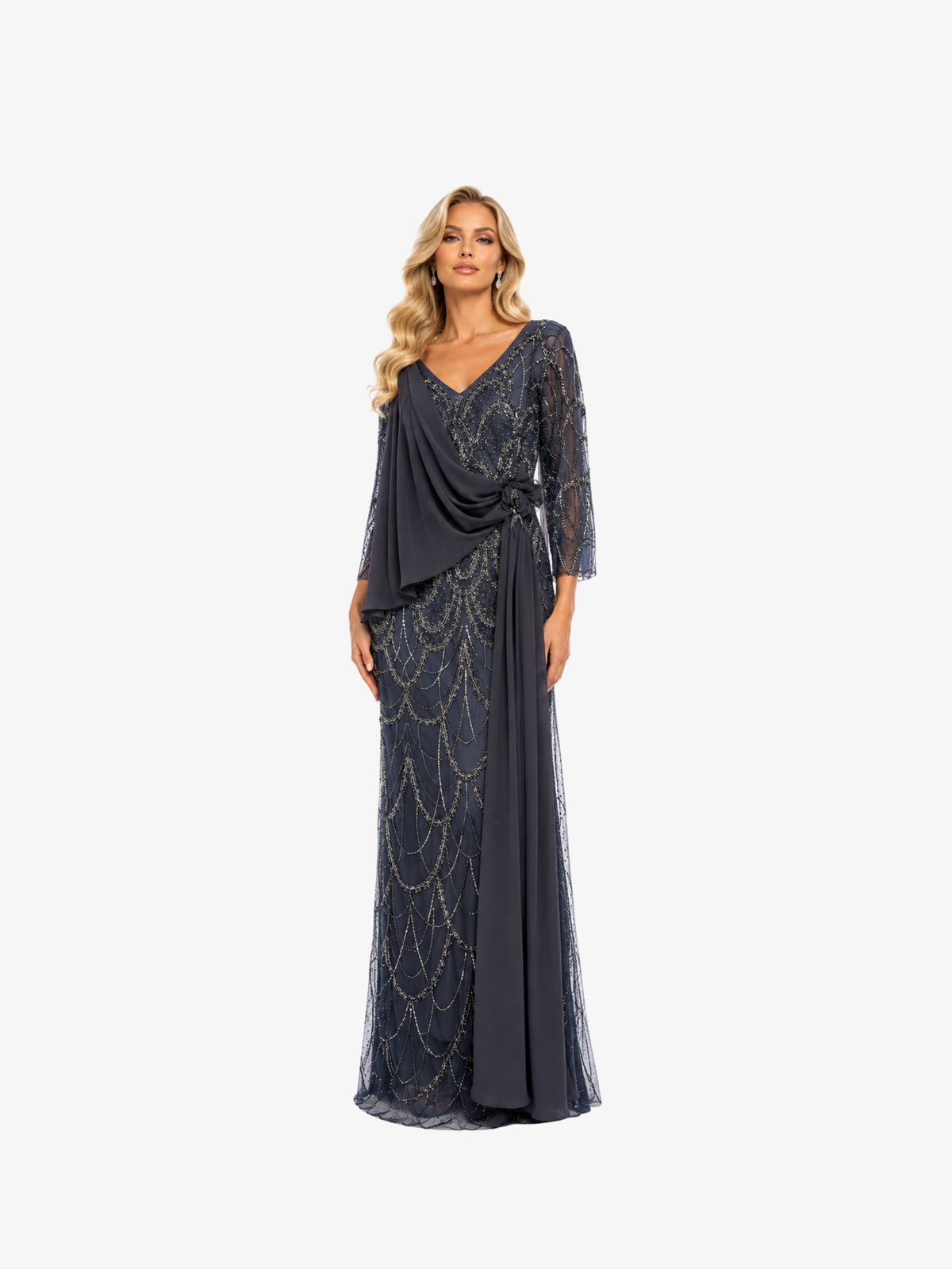 Rochie Lunga “Victoria”, Bleumarin