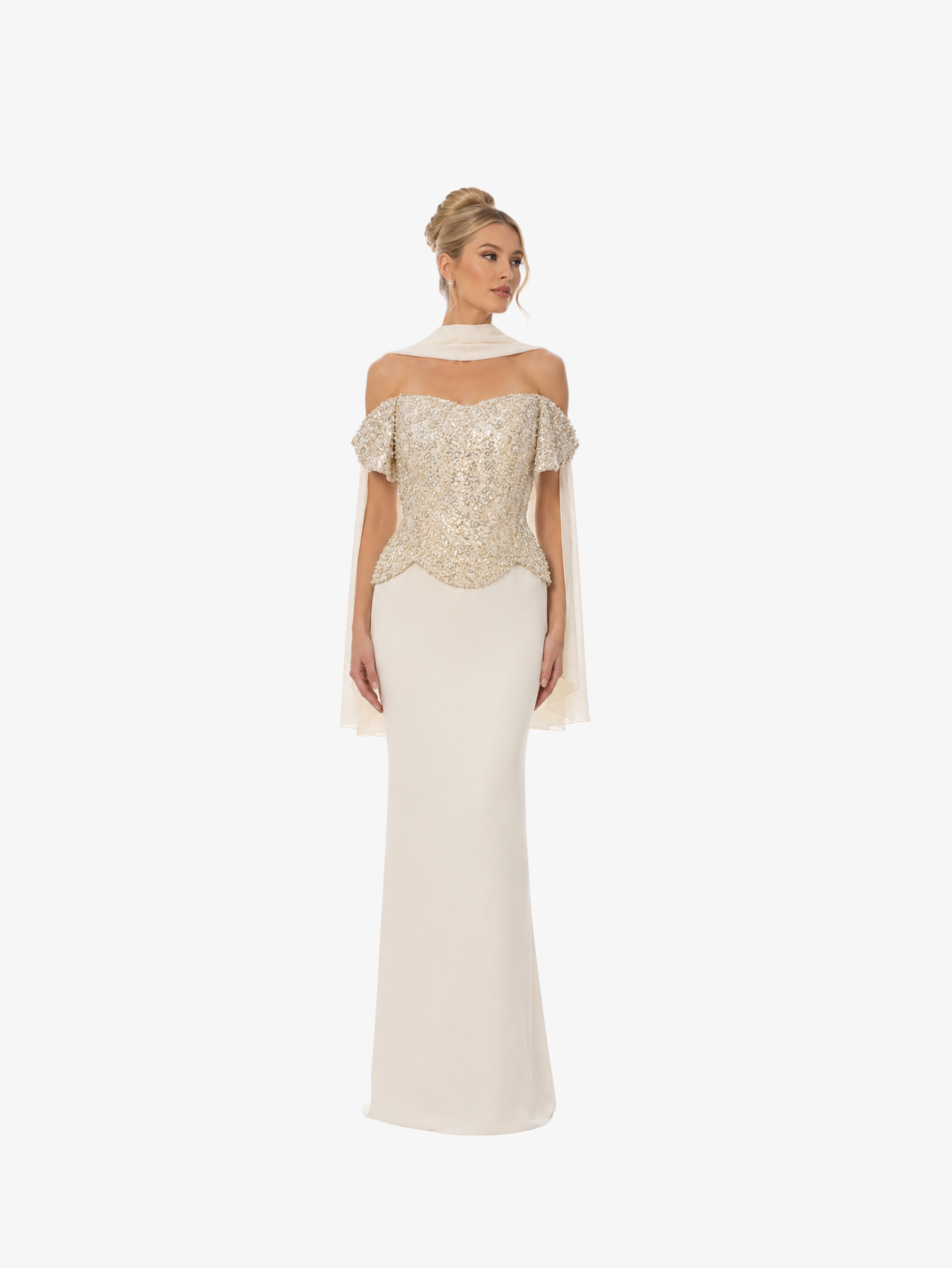 Rochie Eleganta “Bourgon”, Vanilie