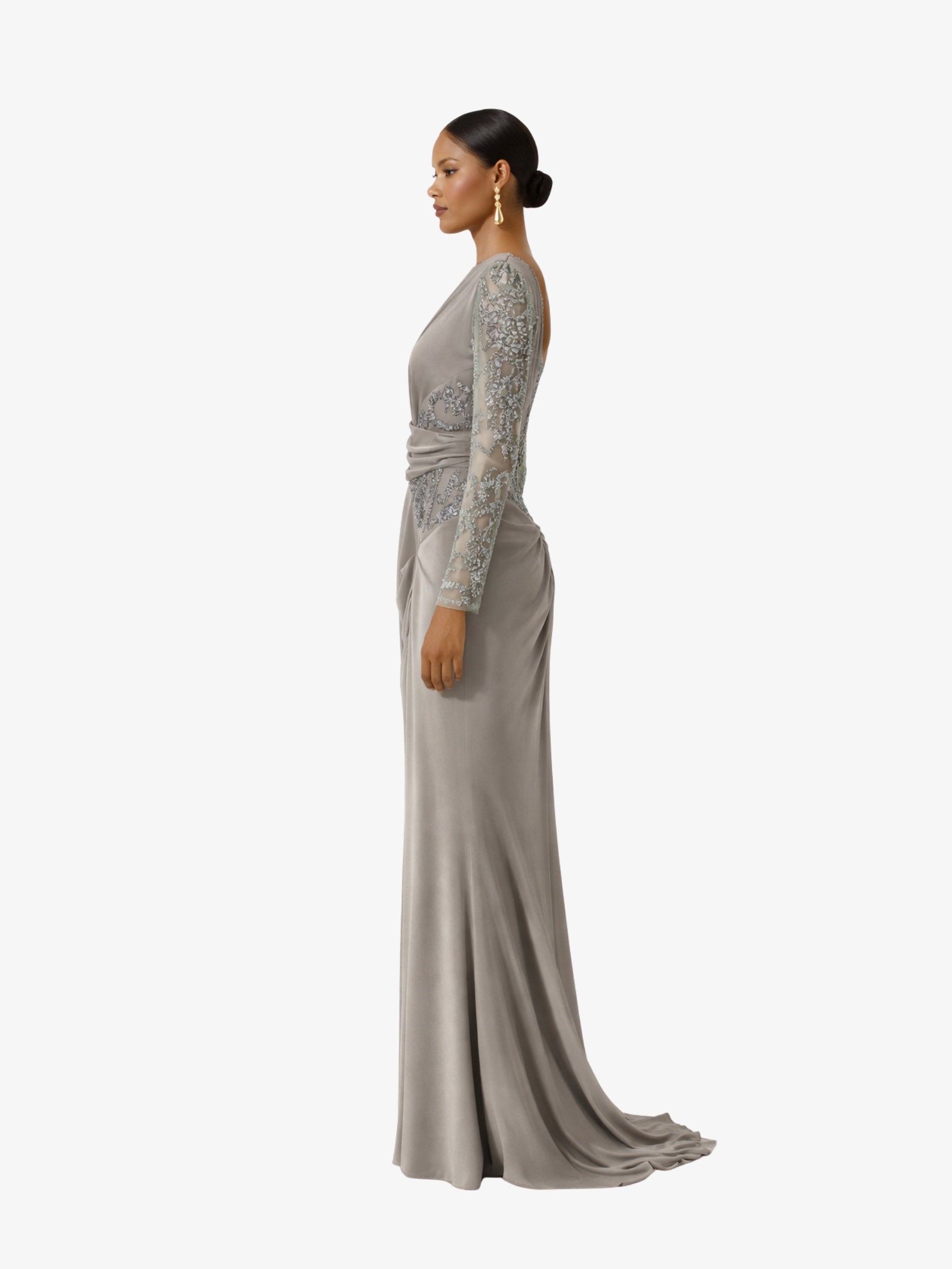 Rochie Lunga "Iazira", Gri