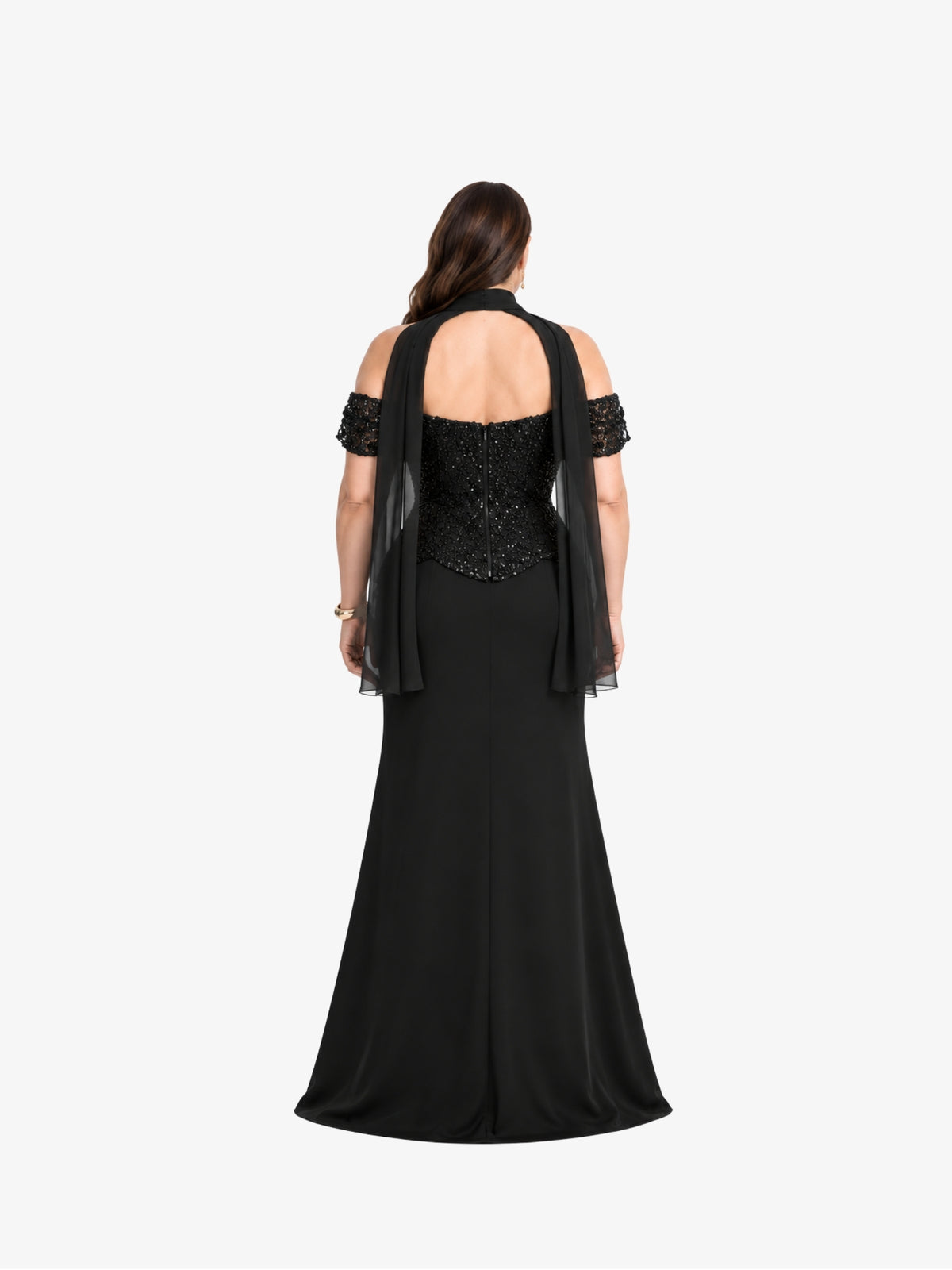 Rochie Eleganta Plus Size “Bourbon”, Negru