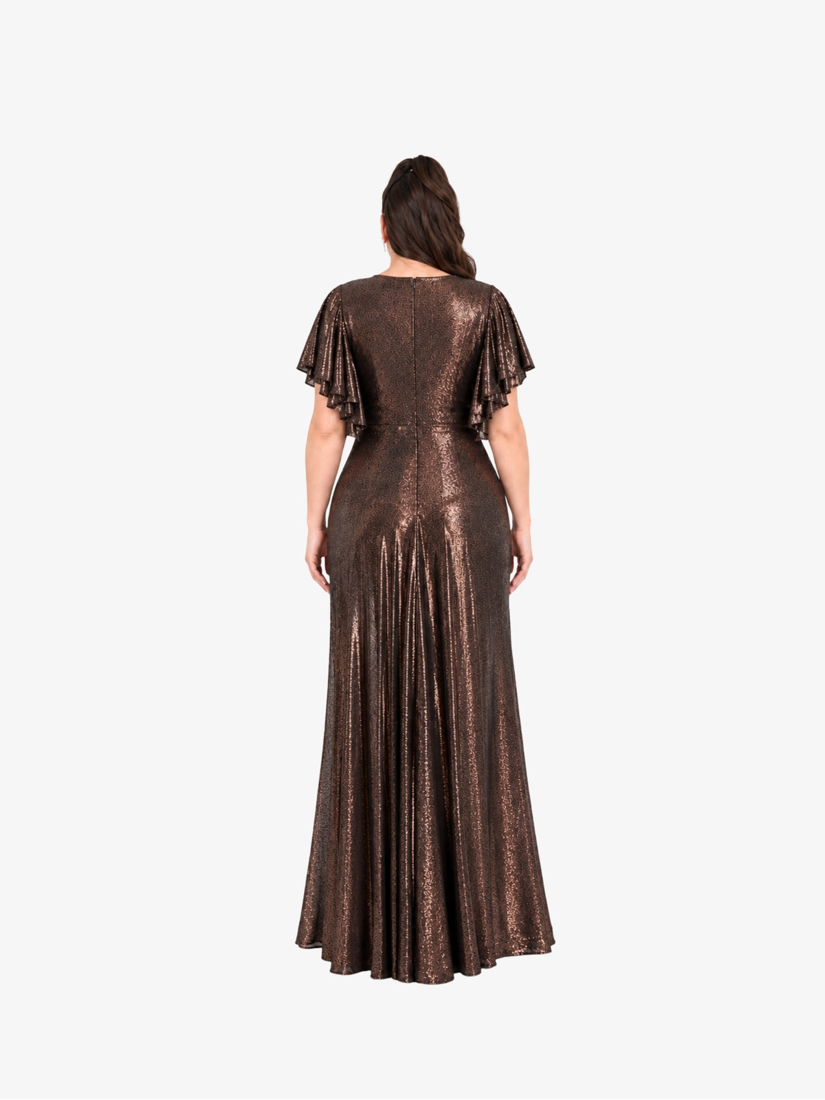 Rochie Lunga Plus Size “Marais”, Ciocolatiu
