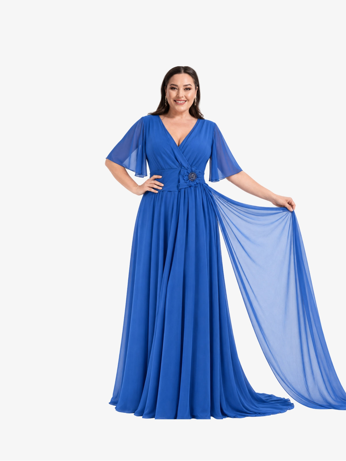 Rochie Lunga “Eleonor”, Albastru