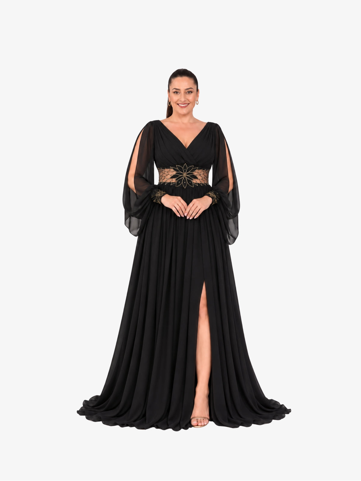 Rochie Lunga "Cassandra", Negru