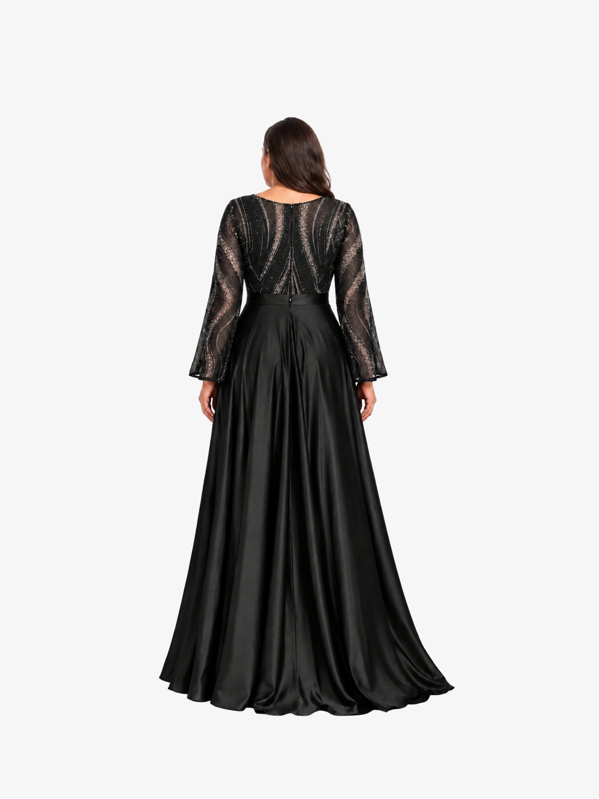 Rochie Lunga “Sicily”, Negru
