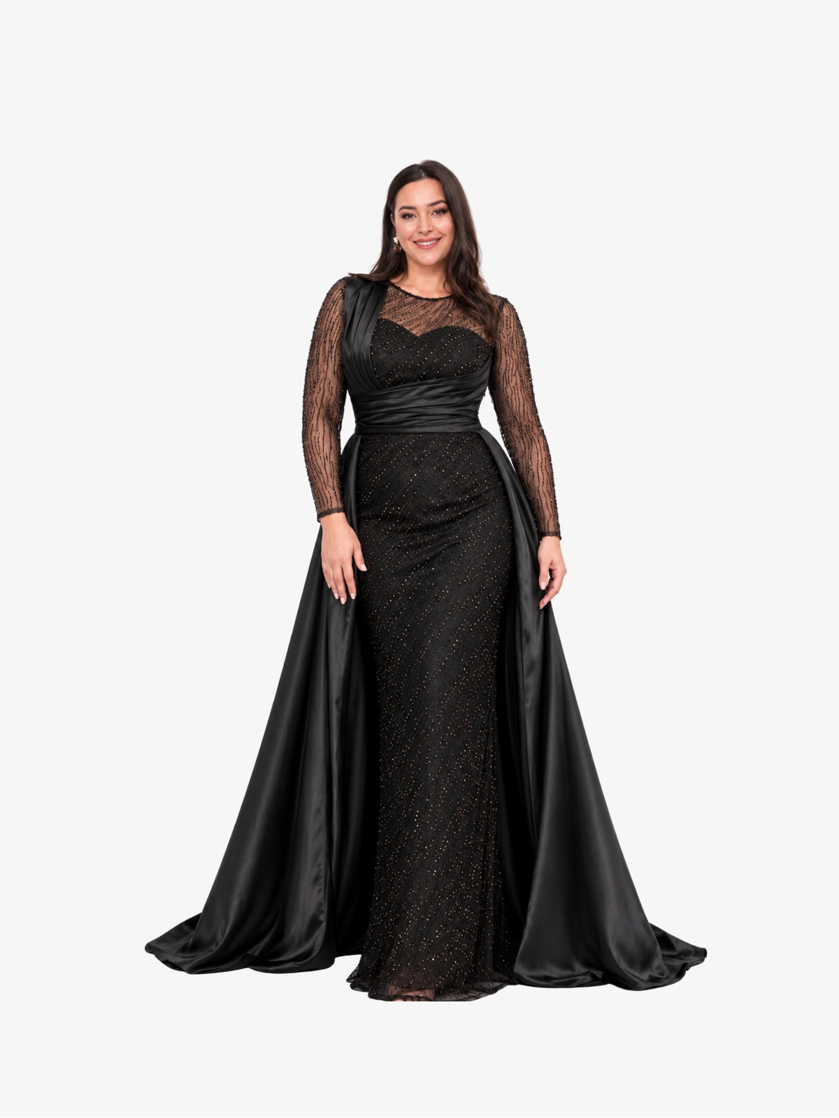 Rochie cu Trena "Enchanta", Neagra