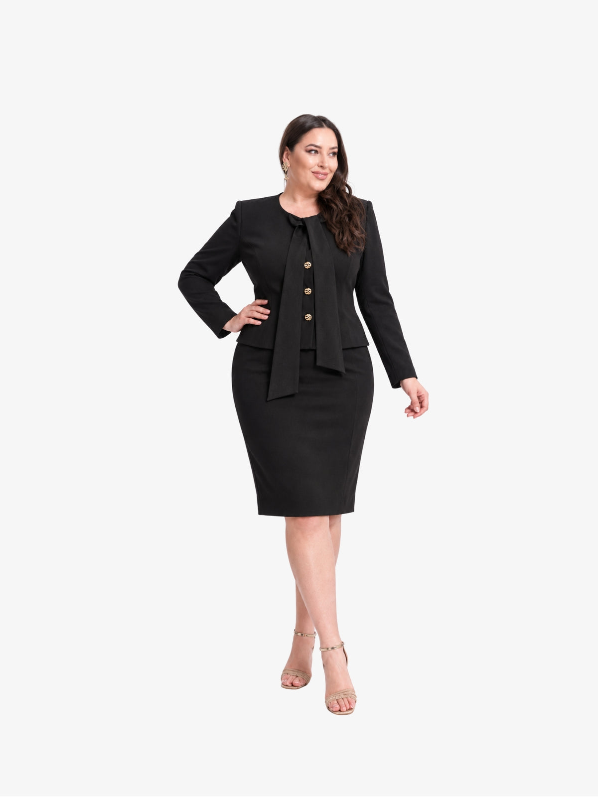 Costum Elegant “Tania”, Negru