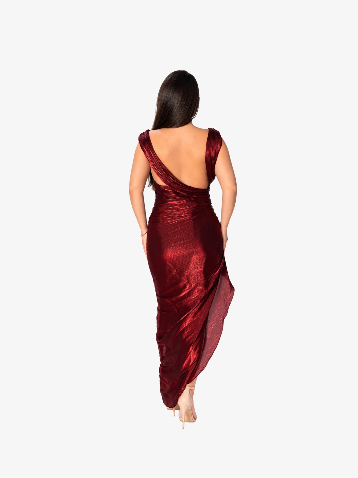 Rochie Midi “Calypso”, Burgundy