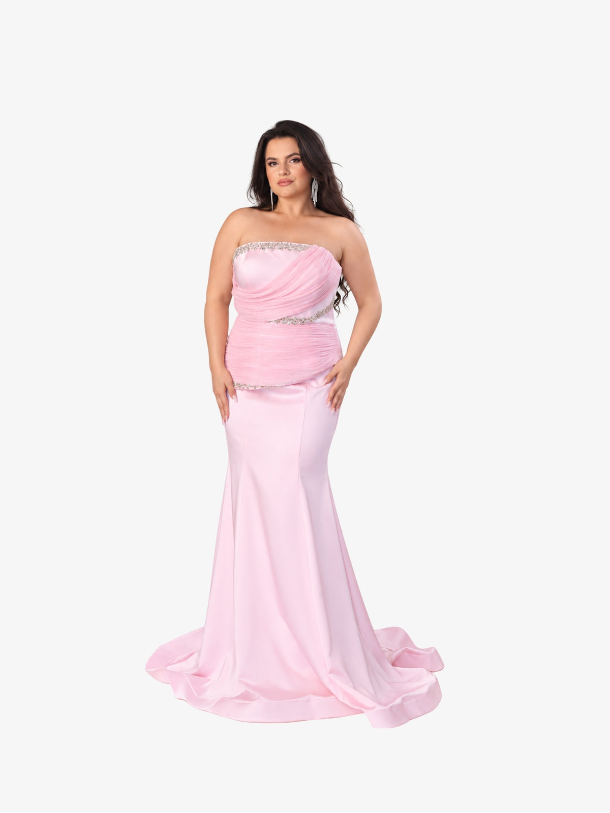 Rochie Luxury cu Corset “ Damasc”, Roz