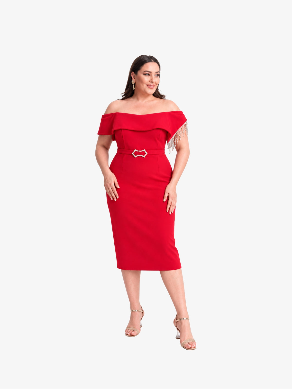 Rochie Midi “Zenaida”, Rosu