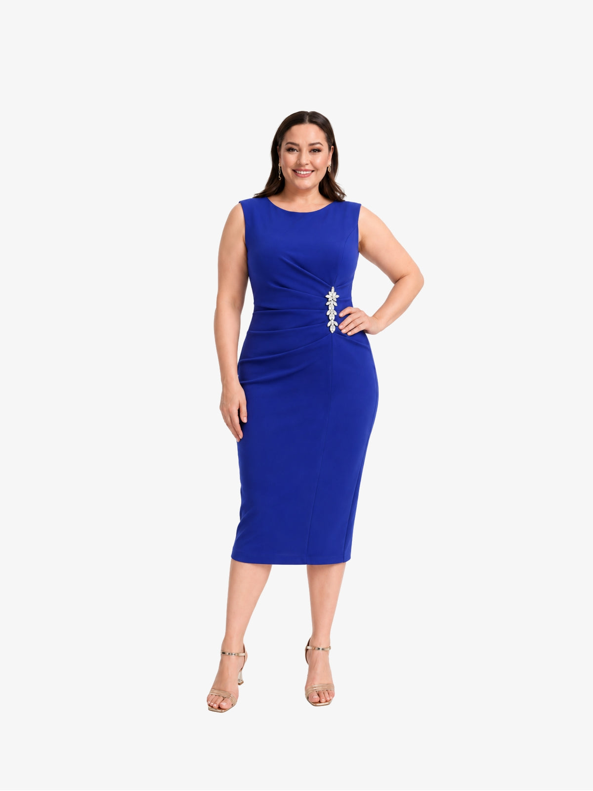 Rochie Midi Plus Size “Carlota”, Albastru