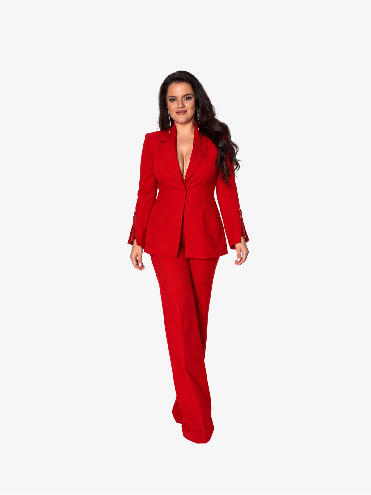 Costum Elegant “Scarlet”, Rosu