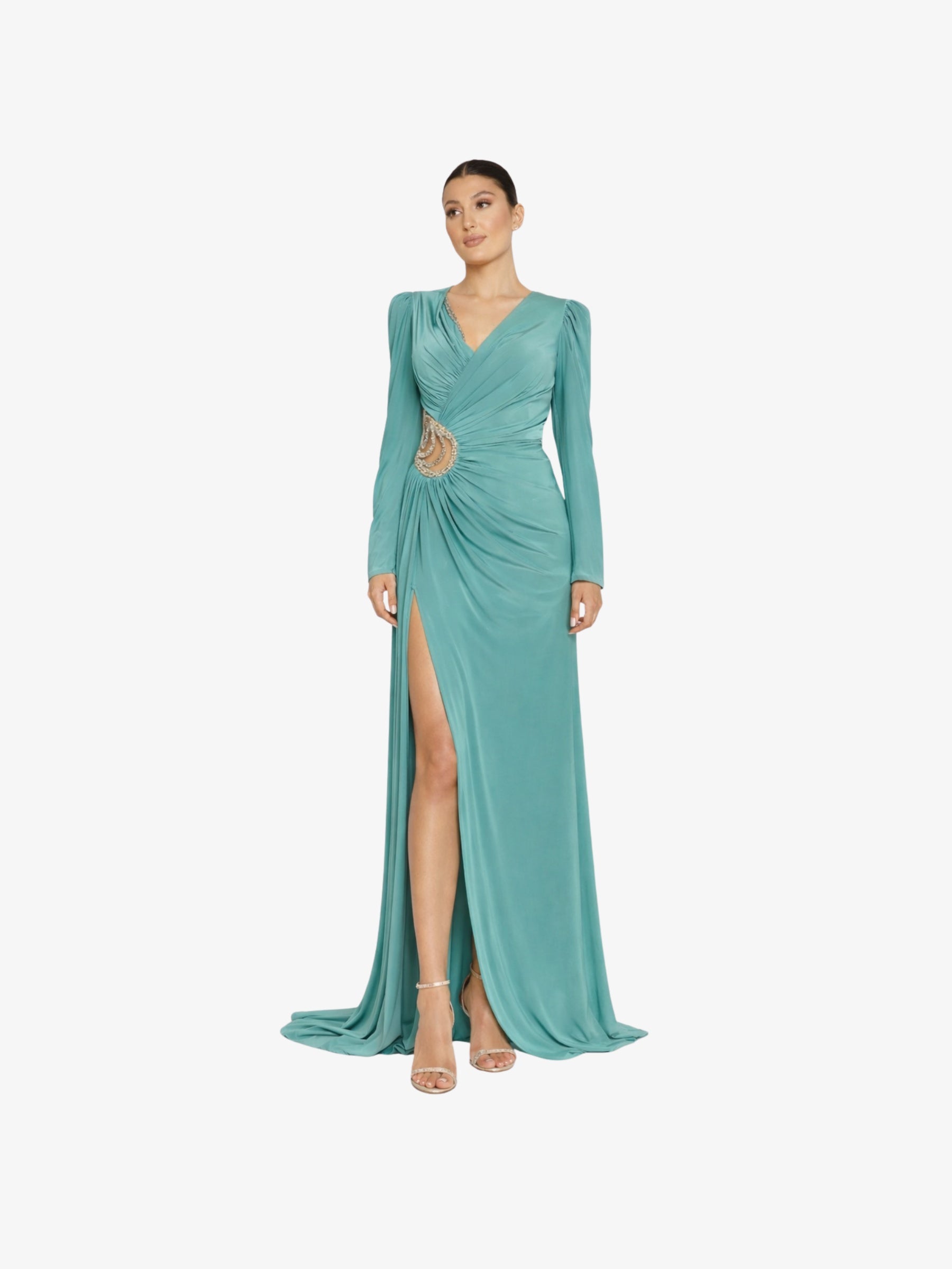 Rochie Lunga "Irma", Turcoaz