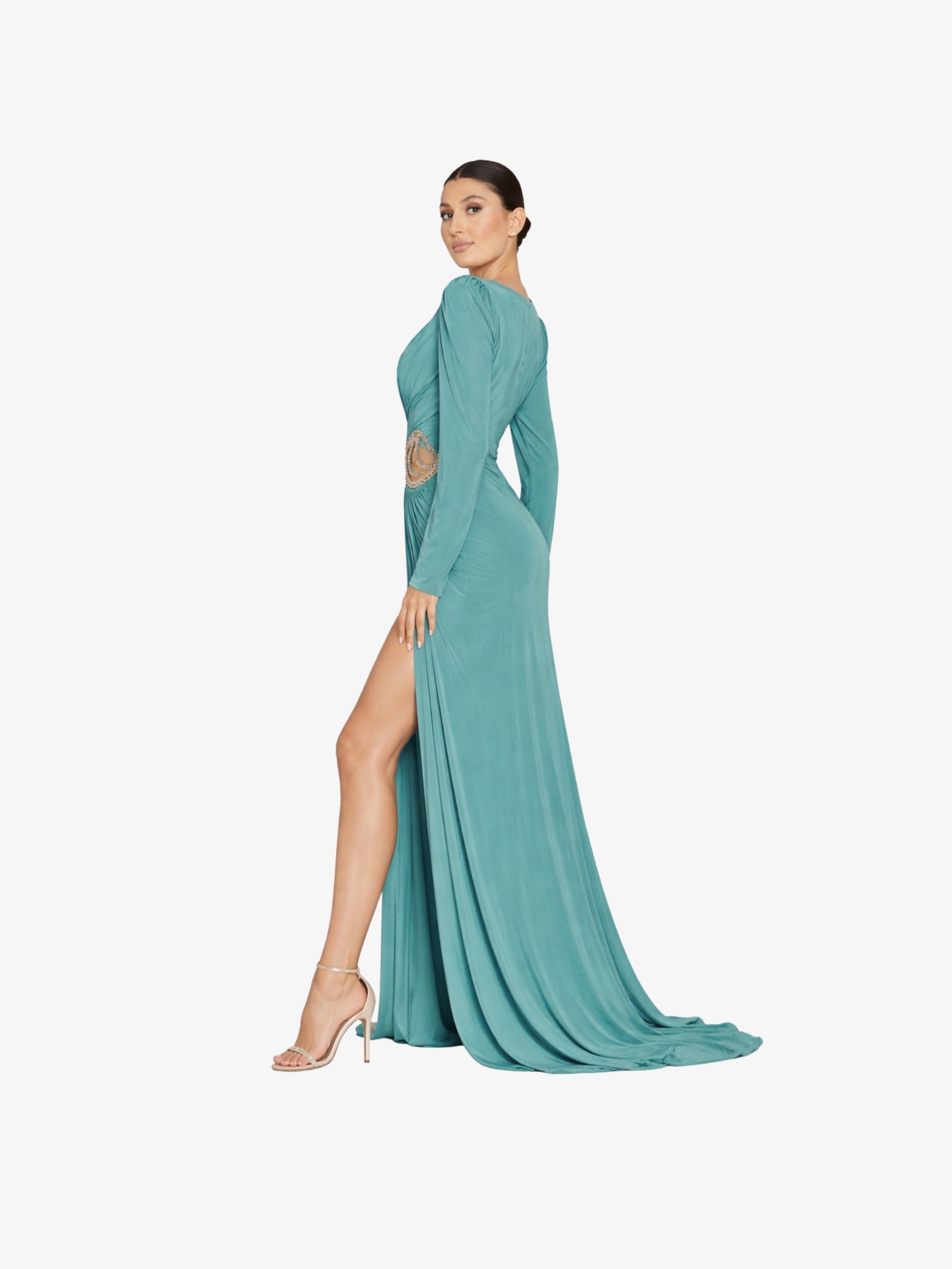 Rochie Lunga "Irma", Turcoaz