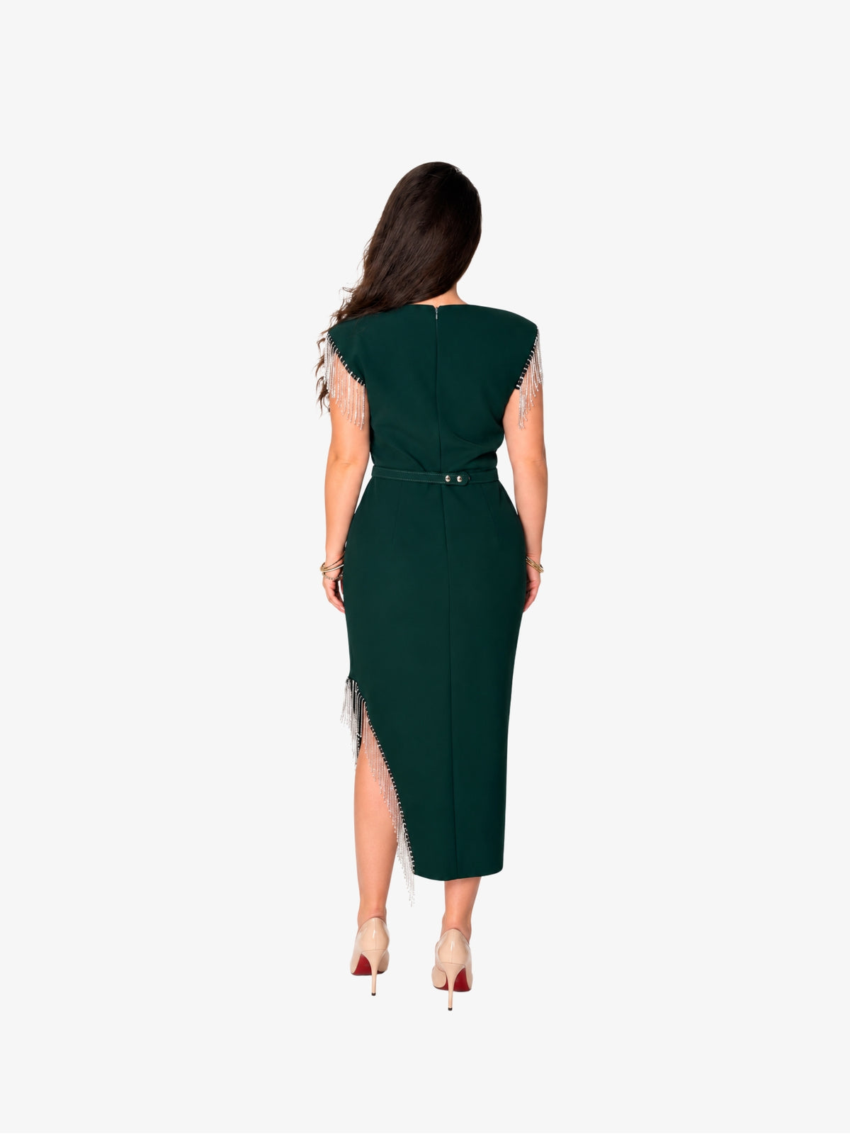 Rochie Midi Plus Size “Natasha”, Verde