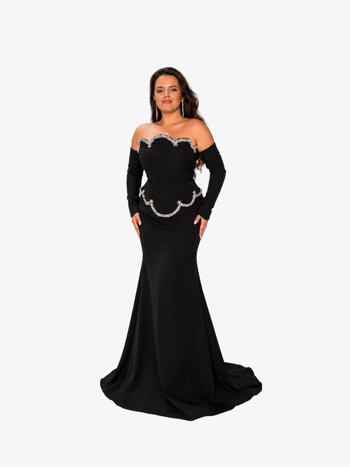 Rochie Eleganta cu Pietre “Deniz”, Negru