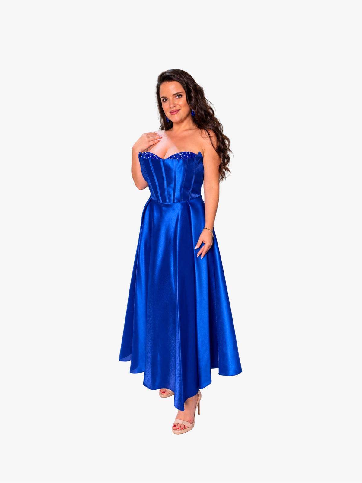 Rochie Midi “Viviana”, Albastru Regal