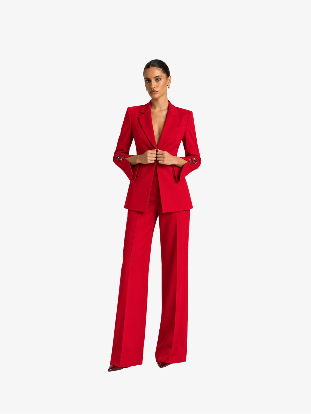 Costum Elegant “Scarlet”, Rosu